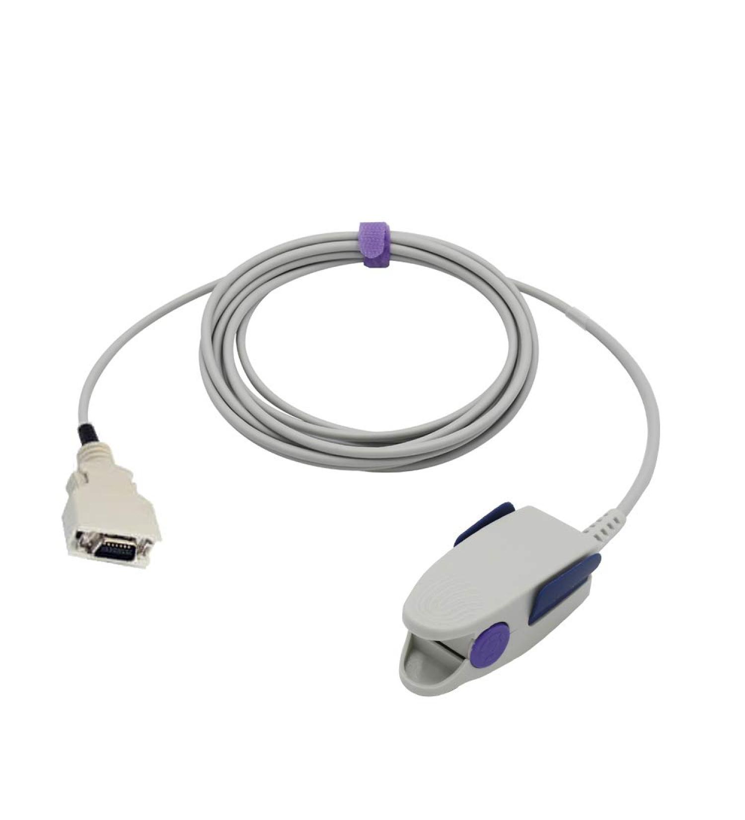 Sino-K Compatible Nellcor N-3000 N-395 N-550 N-560 SPO2 Sensor - Reusable Finger Clip 3m 14-Pin Connector CE/FDA Certified | International Shipping Available - Buy Online on GoSupps.com