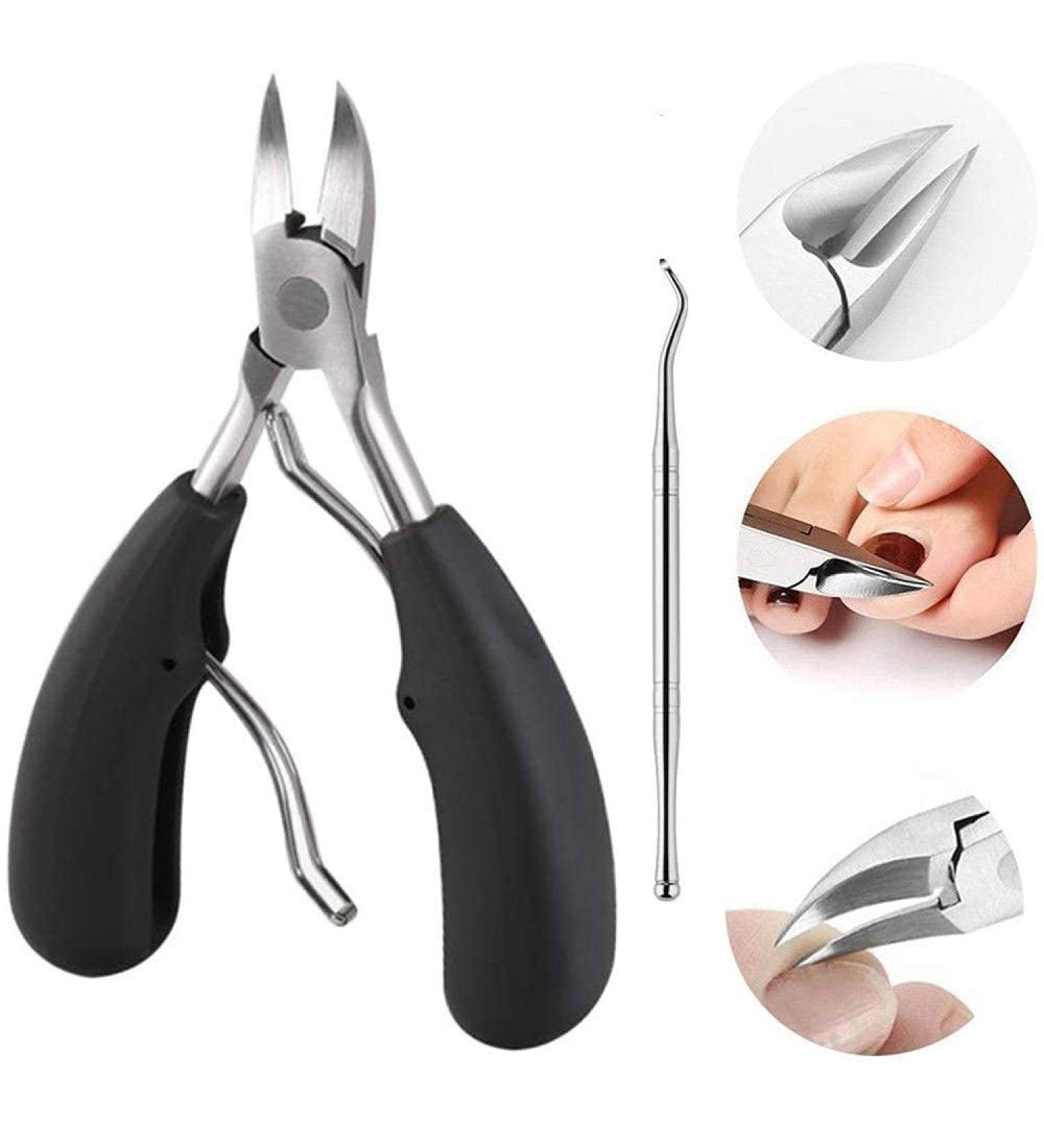 Toenail nail clippers suitable for thick nails and ingrown toenails large heavy-duty precision stainless steel nail clippers toe nail clippers specially designed for male/female/elderly/podiatrists - Buy Online on GoSupps.com