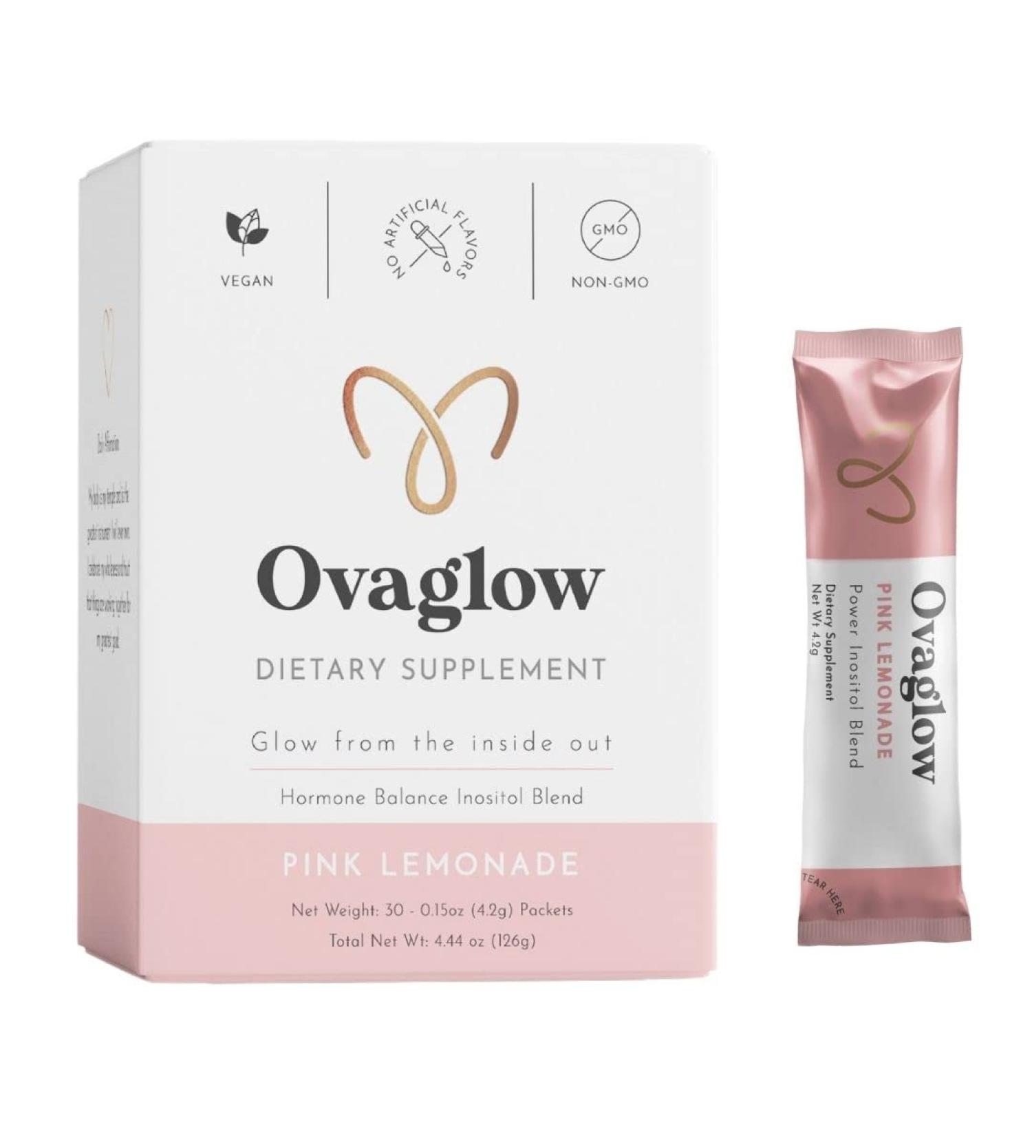 Ovaglow Inositol Blend Supplement - Hormone & Ovarian Health Support - with Chromium & Folate - Vitamin B8 - Buy Online on GoSupps.com