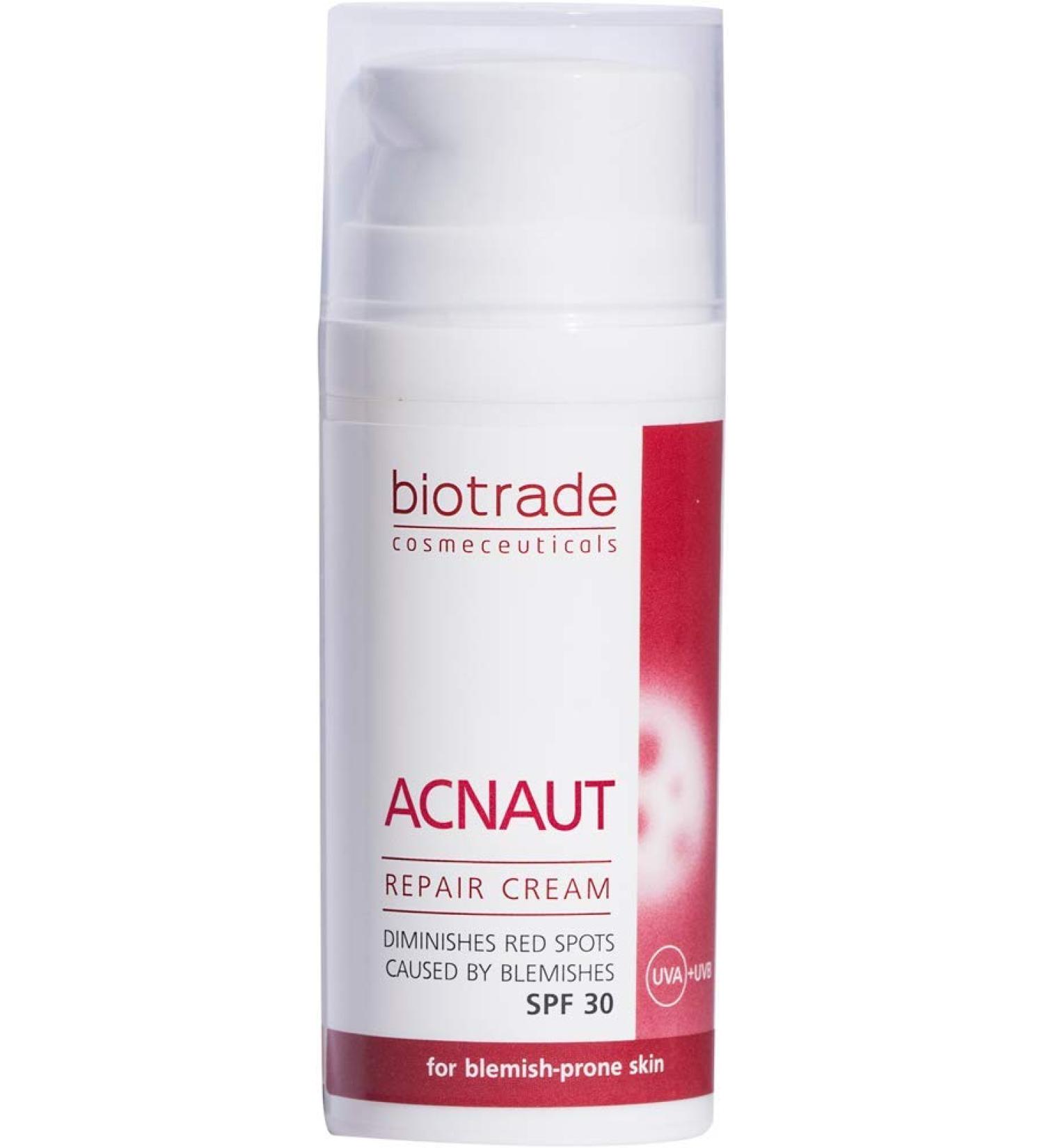 BIOTRADE REGENERATING CREAM FOR SKIN PRONE TO IMPERFECTIONS SPF 30 ACNAUT REPAIR CREAM 30 ML