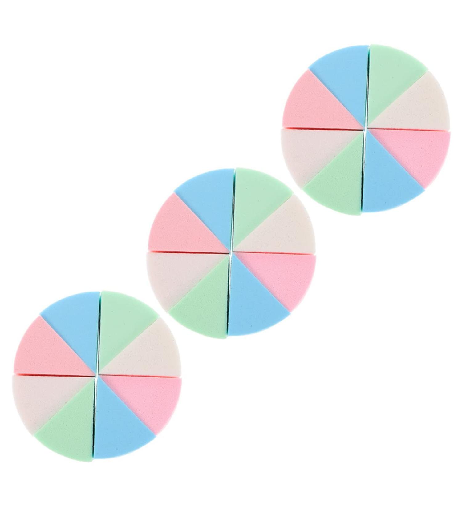 Healeved 3 Sets Triangular Sponge Puff Wedge Makeup Makeup Supplies Makeup Sponge Tools Fan-shaped Makeup Sponge Wedge Makeup Sponge Latex Sponge Puff Makeup Puff Makeup Pads - Buy Online on GoSupps.com