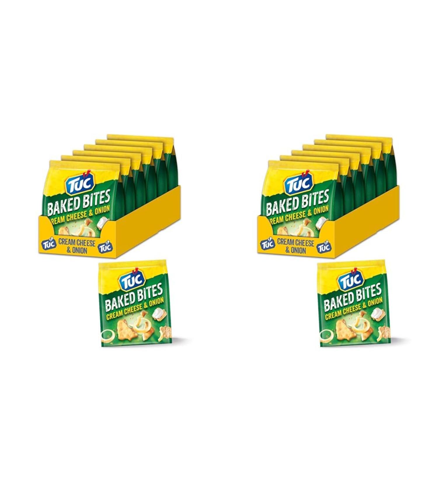 TUC Baked Bits Cream Cheese & Onion - 6x110g Salzb ck Large Pack | Mini-Cracker with Sour Cream Onion Flavor | International Shipping Available - Buy Online on GoSupps.com