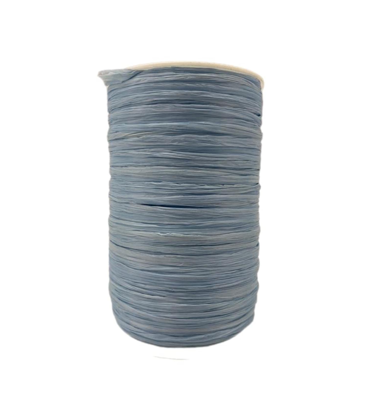 Flat Pastel Blue Raffia Ribbon - 1/4 ''x 100 yd - DIY Home Projects - Gift Packaging - Party Decor - Natural Farms