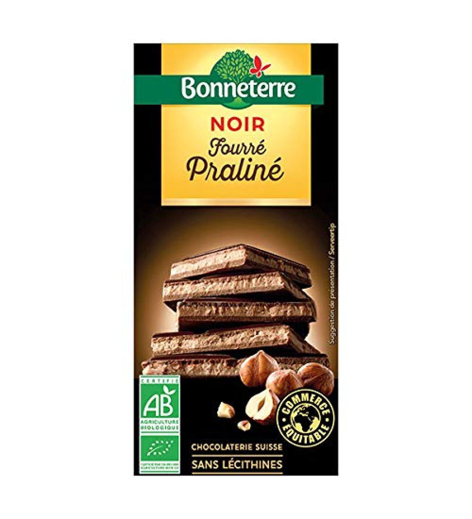 Bonneterre - Dark Chocolate Tablet Filled with Praline 100G - Sold per unit - Buy Online on GoSupps.com
