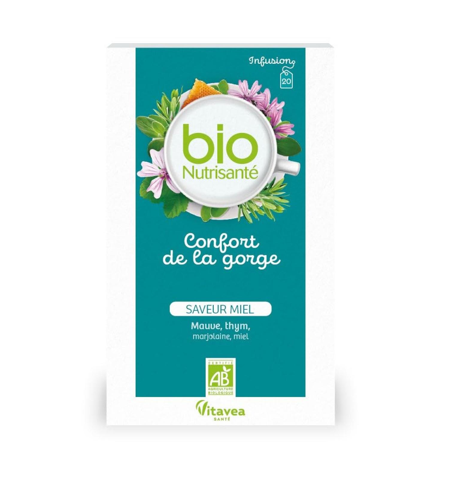 Vitavea Nutrisant Infusion Confort de la Gorge Th Vert 20 Sachets Miel. 20 Unit (Lot de 1)