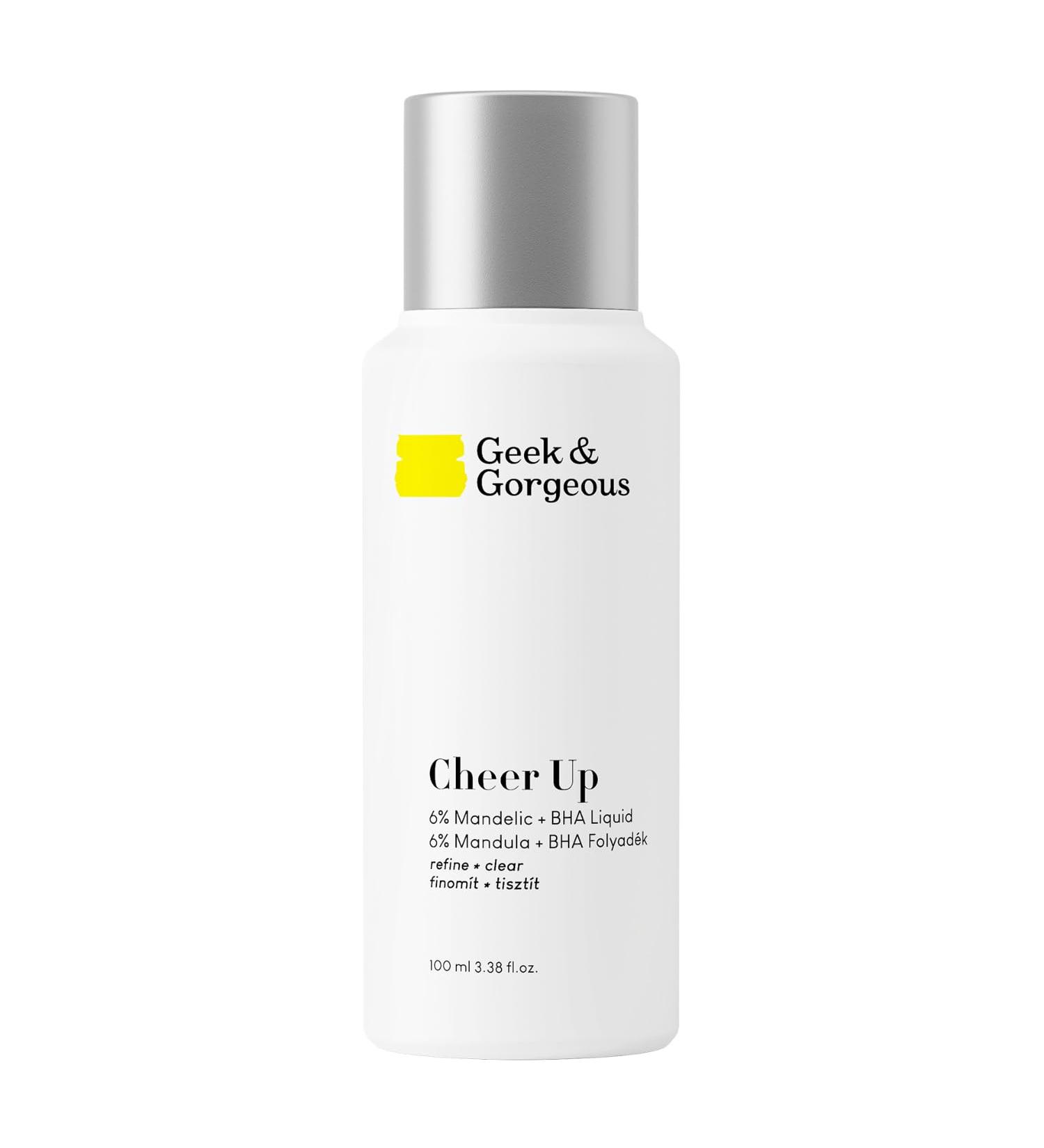 Geek & Gorgeous Cheer Up - Chemical Peeling for Face | Almond & BHA Acid | Acne Treatment & Pore Minimizer for Oily Skin - 100 ml - Buy Online on GoSupps.com