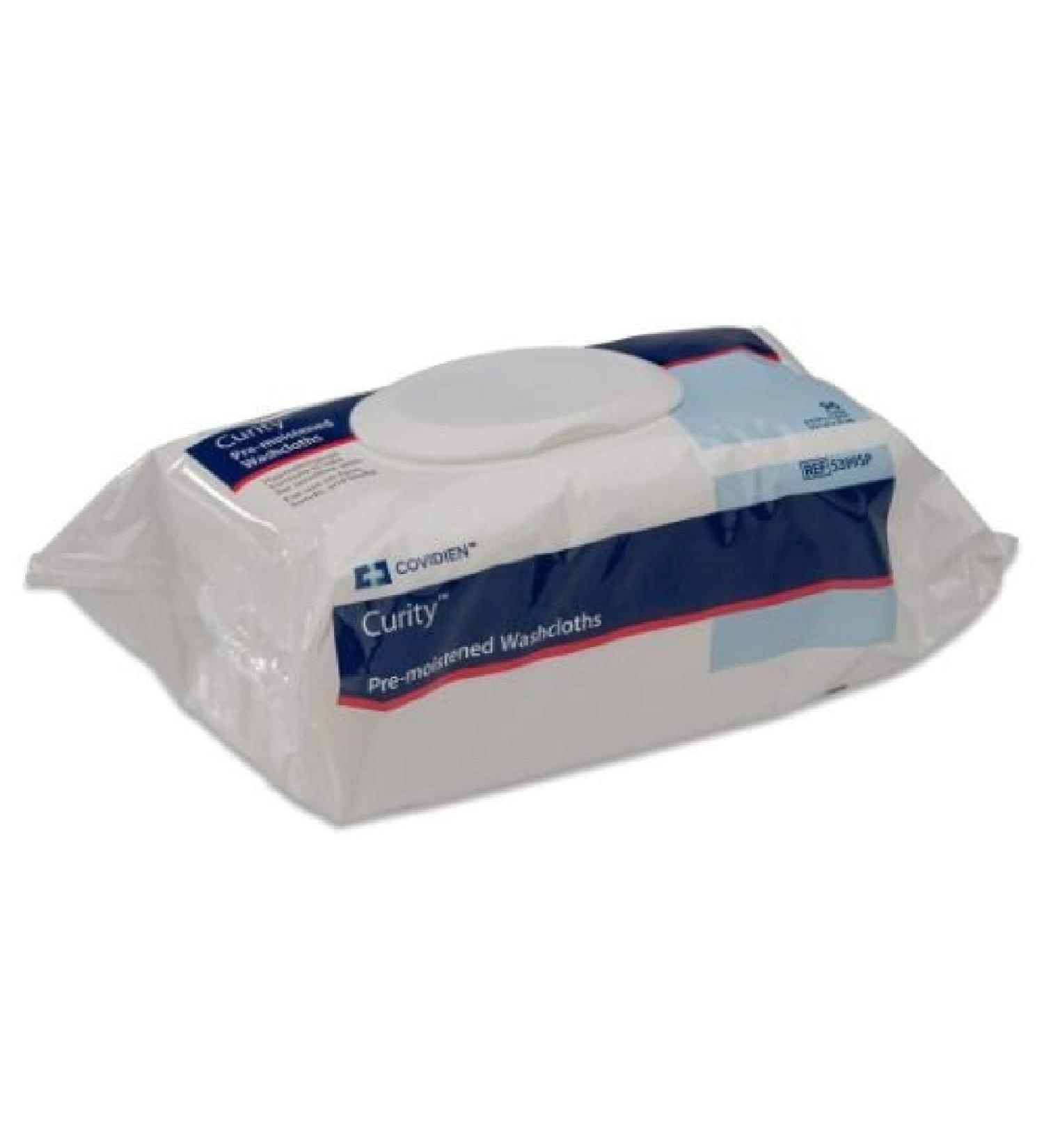 Covidien 5399SP Curity Pre-Moistened Washcloths, Soft Pack (Pack of 96)