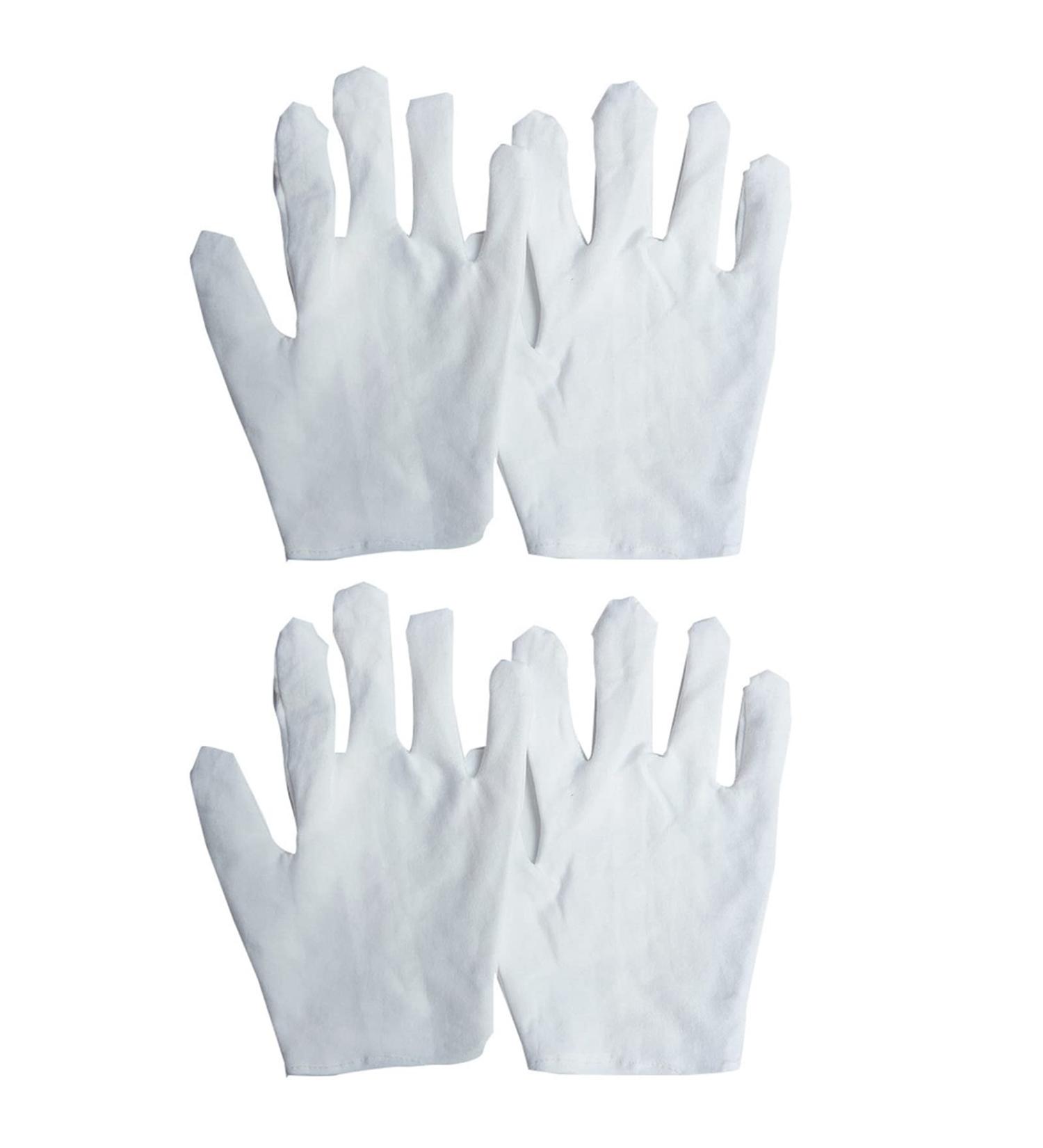 Meiyea 2 Pairs Adult Short White Cotton Gloves for Formal Wear Soft Moisturising Hand Gloves Jewellery or Photo Handling Banquets Parade White Gloves Tuxedo Glove Forms Police Bands - Buy Online on GoSupps.com