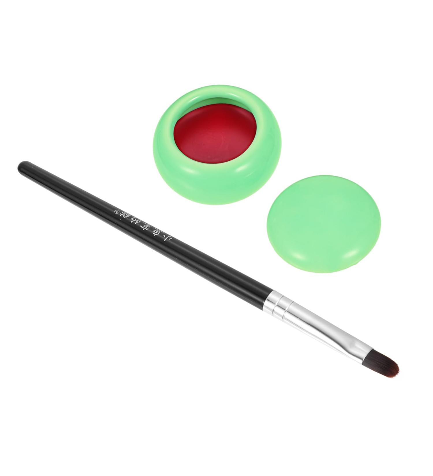 Healvian 2pcs Lipstick Blush Eye Shadow Cheek Blusher Eye Shadow Natural Blusher Vintage Blusher Ceramics Red - Buy Online on GoSupps.com