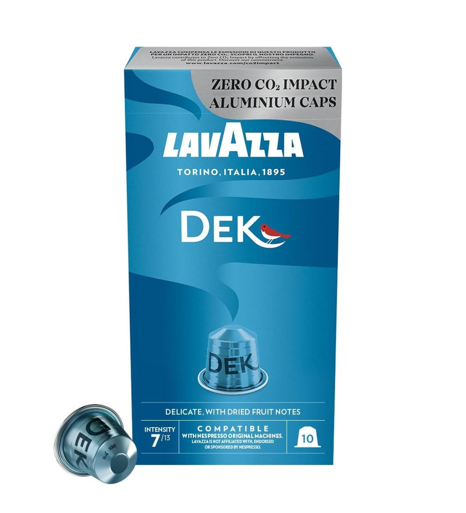 Lavazza Dek Coffee Pack of 10 Nespresso compatible aluminium capsules - Buy Online on GoSupps.com
