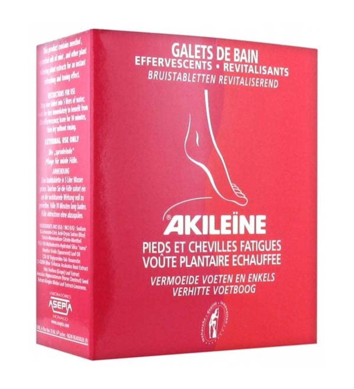 Akileine Bath Pebbles 6 x 20 g for Normal Skin, Sensitive Skin, Dry to Very Dry Skin