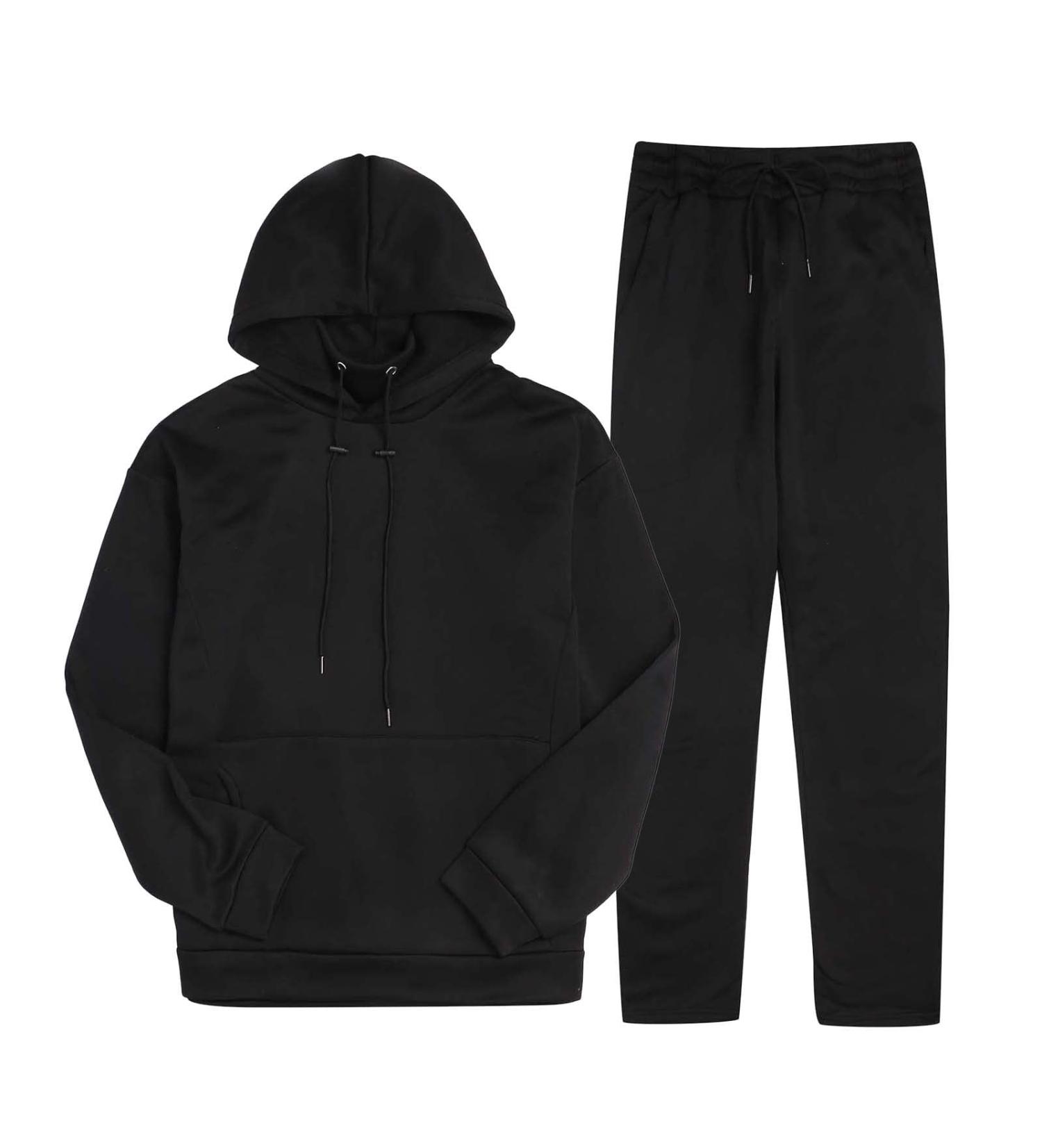 Men's Hanxiulin Jogging Suit | Casual Zipper Training Suit & Fitness Clothing - Black XXL - Buy Online on GoSupps.com