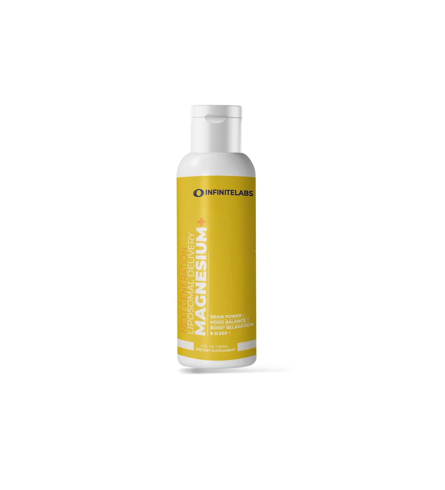 Infinite Labs Liposomal Magnesium+ Liquid Supplement | Brain Power & Sleep Aid | 6 Fl. Oz - Buy Online on GoSupps.com