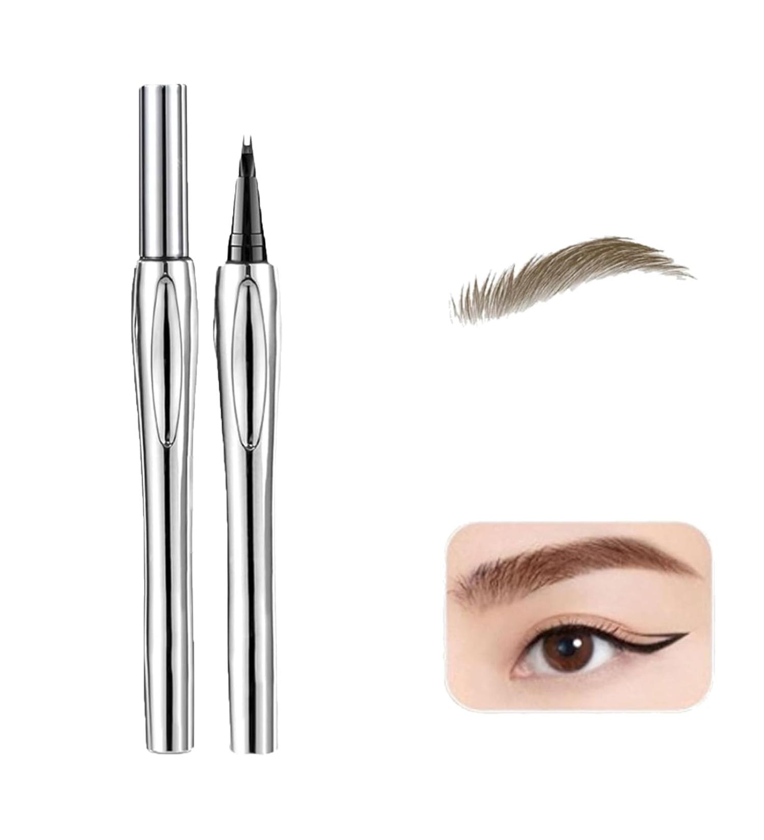 Cooklesa Eyebrow Natural Waterproof Eyebrow Pen With Microfine Tip Two-Pronged Eyebrow Pencil with Micro-fork Tip 3D Waterproof Microblading Eyebrow Pen (02Light-brown) - Buy Online on GoSupps.com