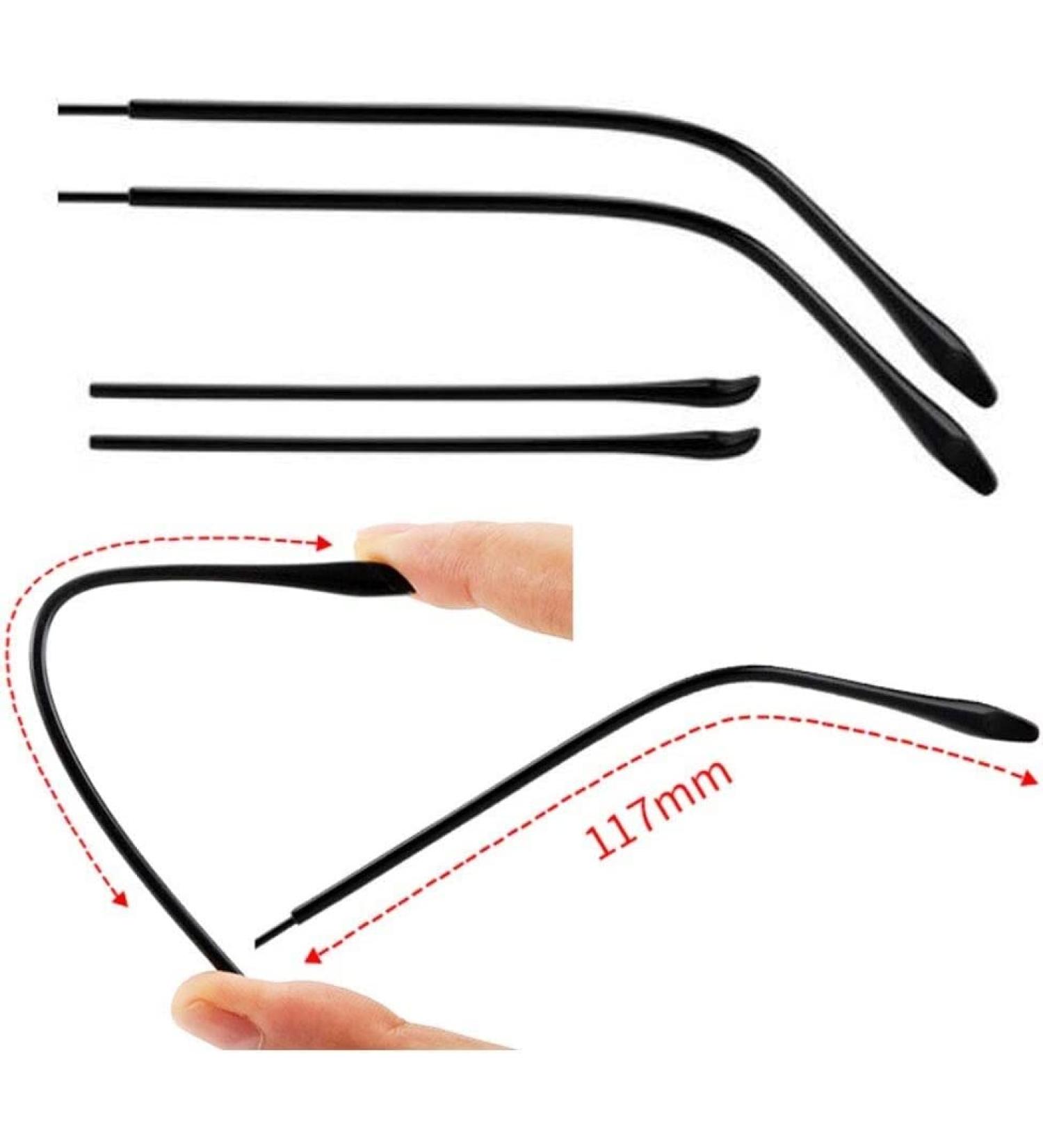 Viorno Glasses with Anti-Slip Ear Holders & Replacement Tips 2 Pairs Long Ironing Tips & Ear Pads - Optimal for Thin Metal Frames (Black) - Buy Online on GoSupps.com