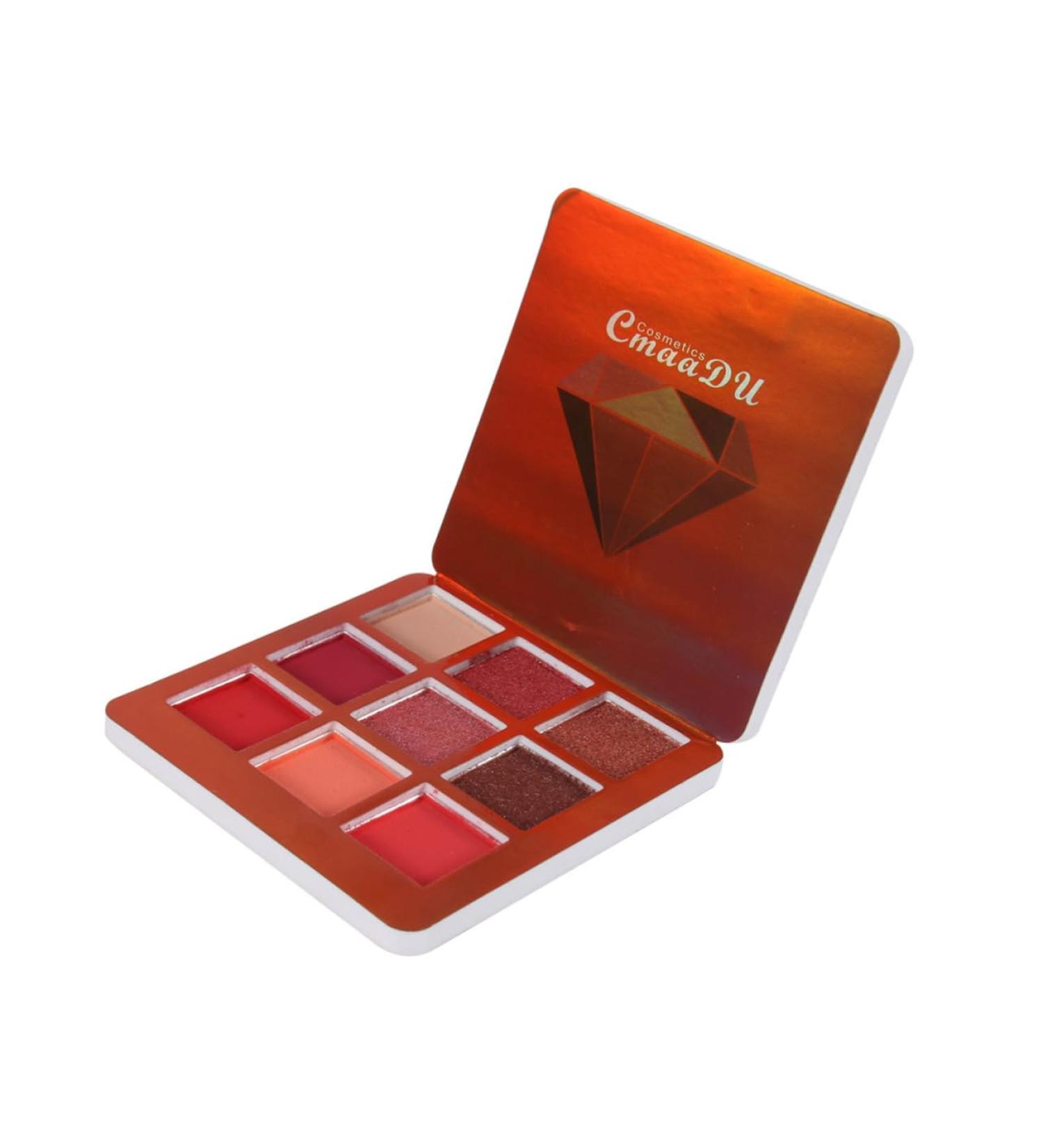 FOMIYES 9 Shimmer Eyeshadow Metallic Eye Shadow Palettes Eyeshadow Powder Makeup Palette Matte 1 count (Pack of 1) Red - Buy Online on GoSupps.com