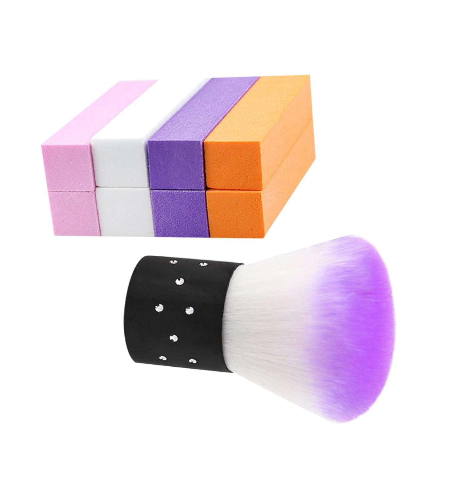 Housoutil 1 Set Nail Art Brush Manicure Kit Mushroom Cleaning Brush Headbands for Lash Extensions Nail Dust Collector Buffing Block Sanding Nail Gel Nails Gel Sponge Purple High Elasticity 6.3x2.7cm Purple - Buy Online on GoSupps.com