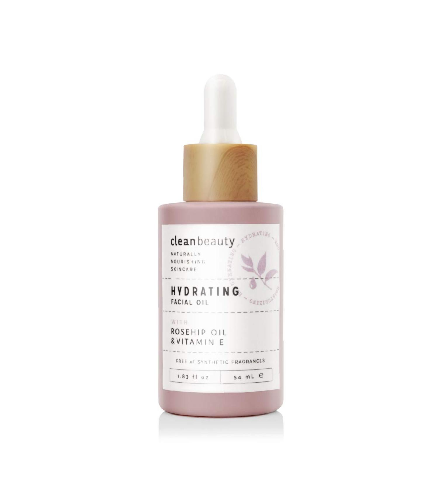 Rose Petal Facial Oil with Rosehip & Vitamin E - Hydrating, Anti-Aging, USA-Made (1.83 fl oz) - Buy Online on GoSupps.com