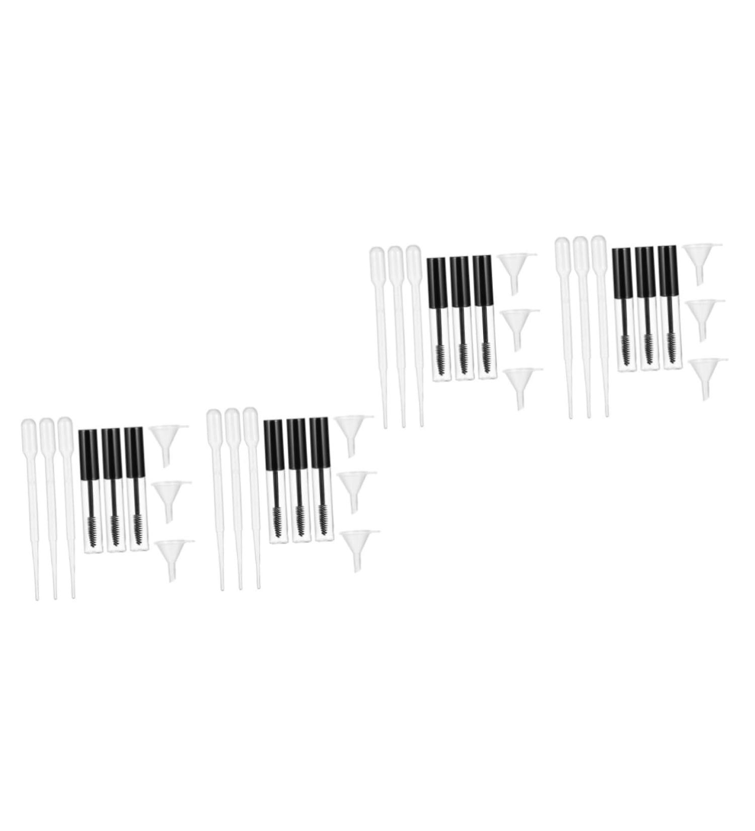 Healvian 2 Sets Mascara Tube Liquid Eyeliner Tube Clear Eyelash Mascara Eyelash Wand Bottle Wine Lip Abs - Buy Online on GoSupps.com