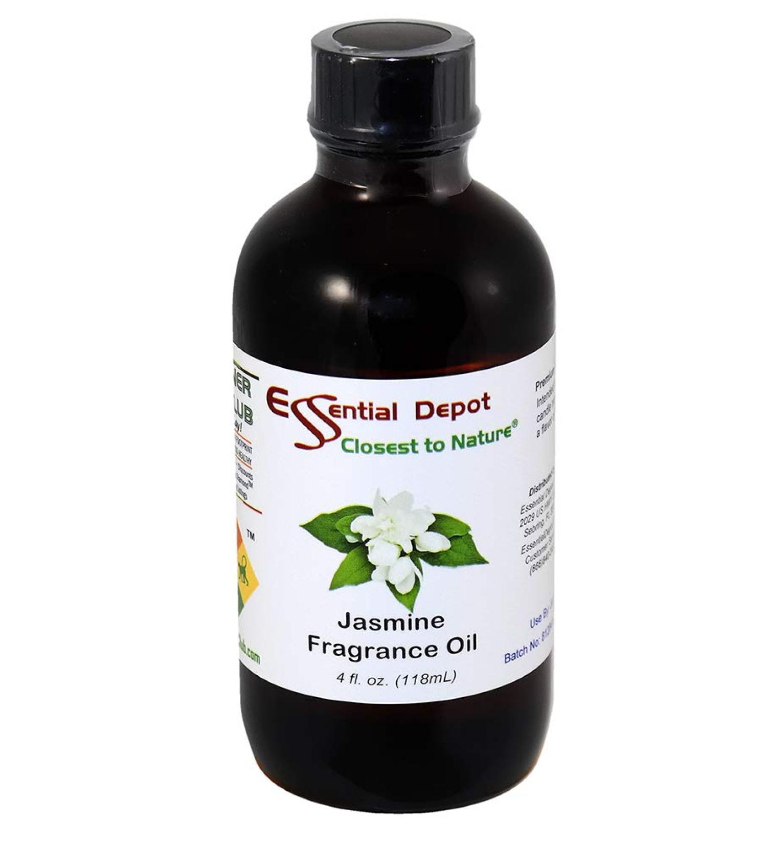 Jasmine Fragrance Oil 4 oz - Premium Aromatic Oil in Amber Glass Bottle - International Shipping Available - Buy Online on GoSupps.com