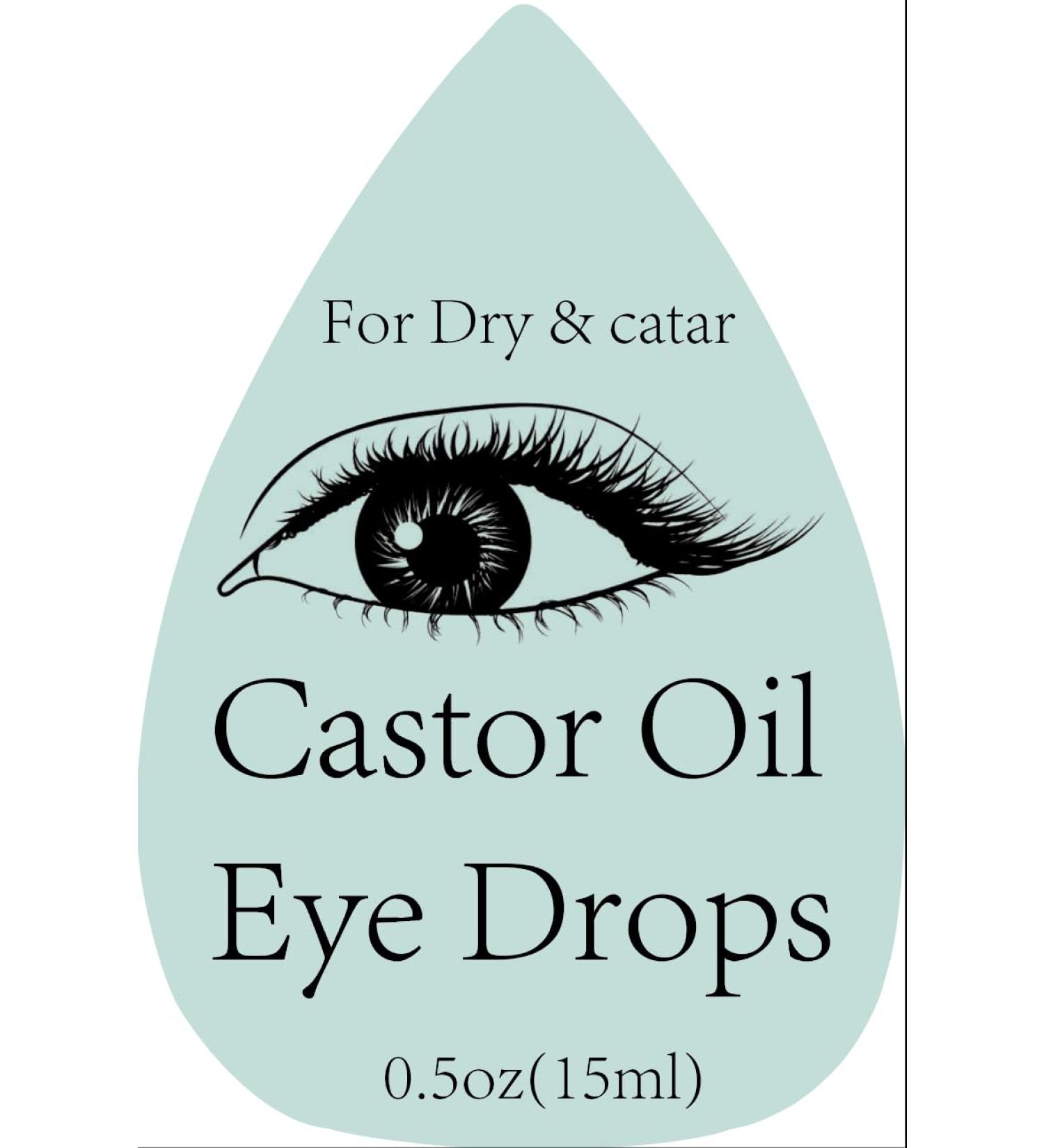SHUNNIUB Castor Oil Drops Moisturizing & Soothing Relief for Dry Eyes Preservative Free
