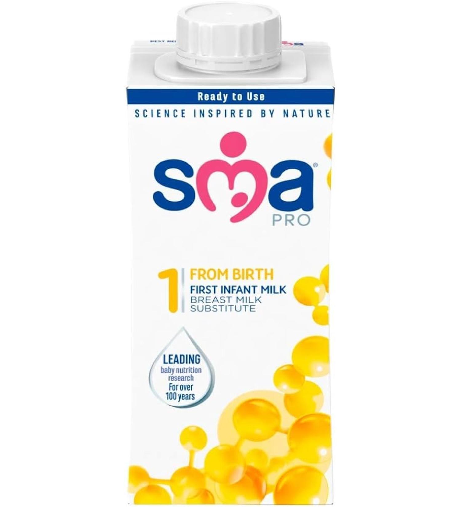SMA PRO First Infant Baby Milk 6+ months Ready to Drink Liquid Formula 3x200ml - Buy Online on GoSupps.com