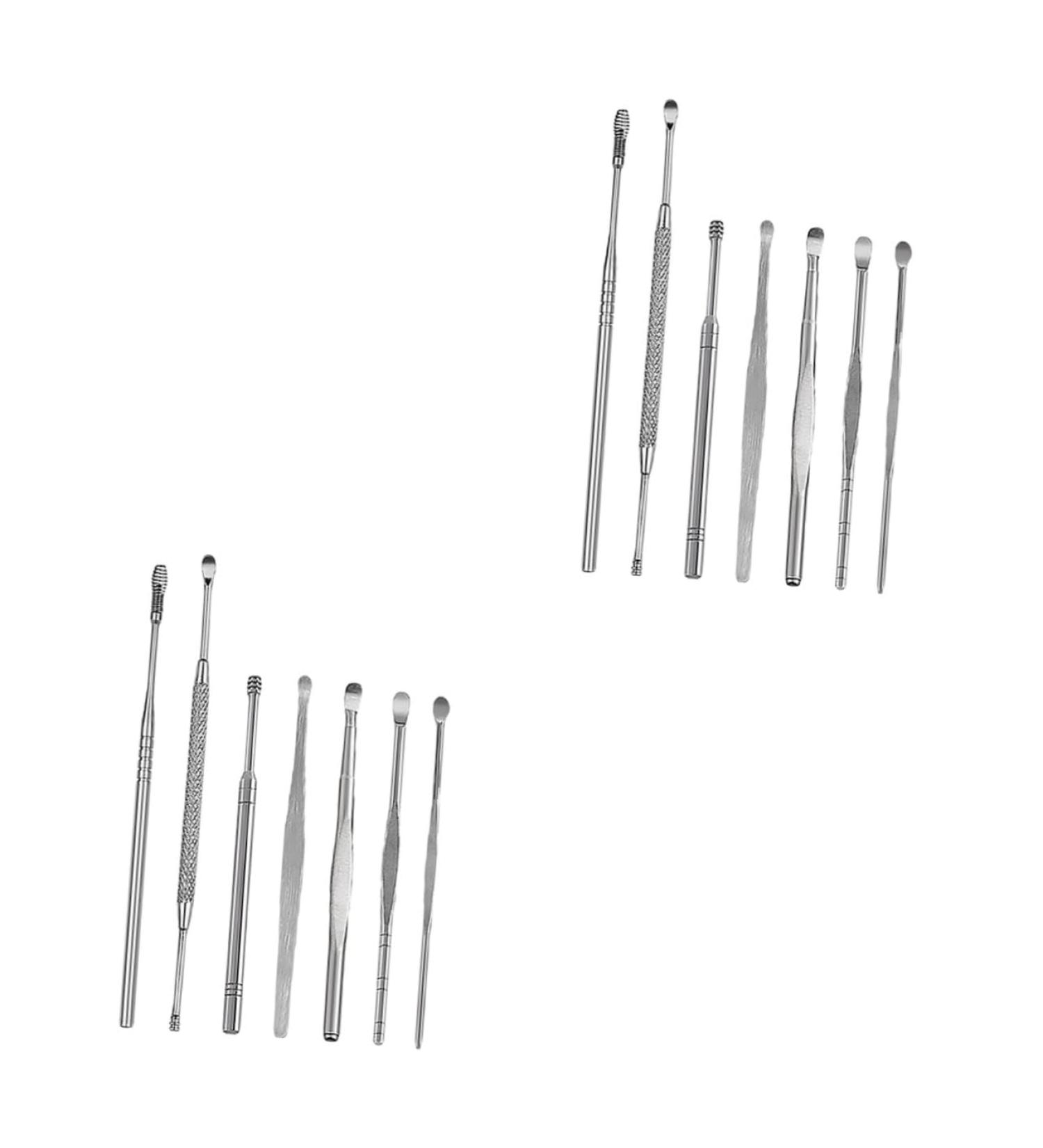 Healvian 7pcs Stainless Steel Ear Cleaning Tool Set - Spring Ear Picking & Cleaning Tools - Buy Online on GoSupps.com