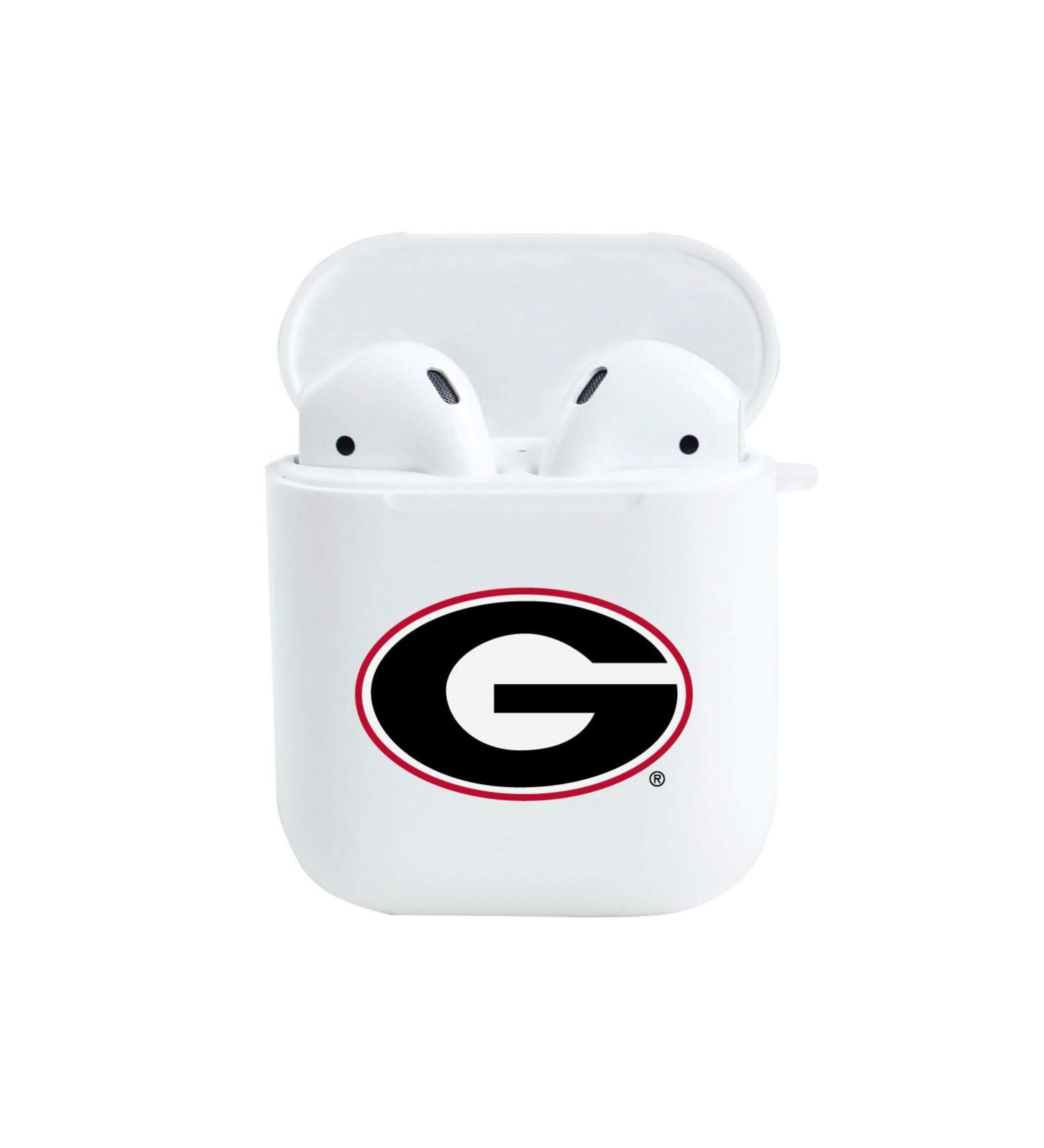 University of Georgia Bulldogs Earbuds Case - White | Officially Licensed OTM Essentials | Compatible with AirPods - Buy Online on GoSupps.com