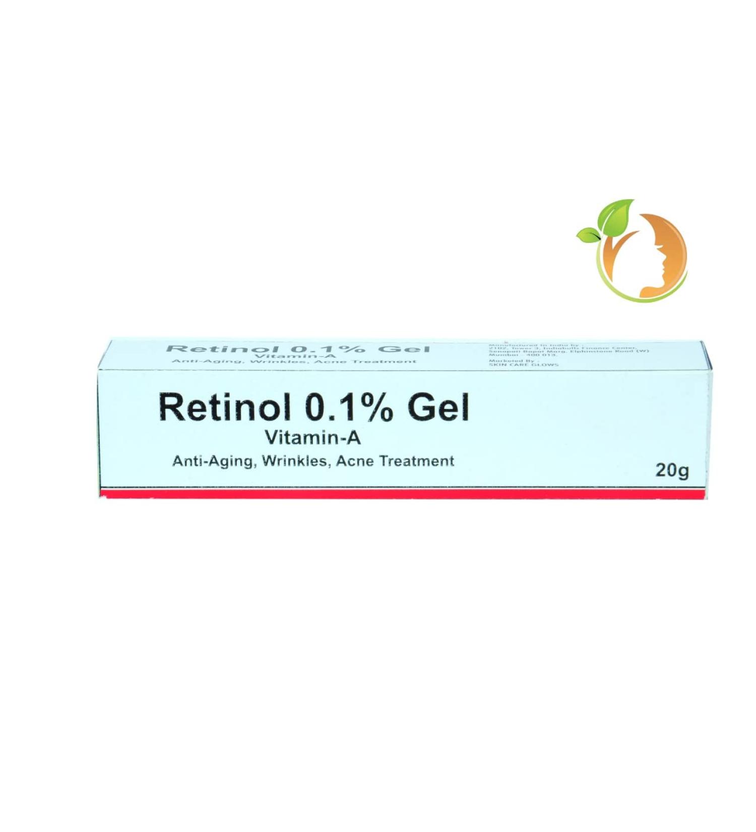 Retinol Gel 0.1 - Anti-Aging Formula for Fine Lines, Wrinkles, Scars & Sun Spots - 20g - Buy Online on GoSupps.com