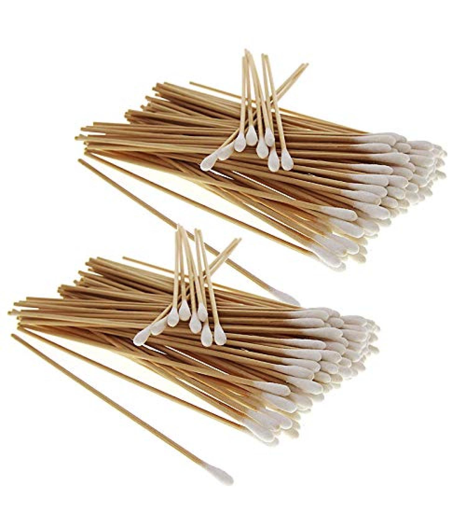 200x 15cm Cotton Swabs - Kosmetex Wooden Stick with Soft Cotton Head | Quality Cosmetic & Personal Care - Buy Online on GoSupps.com