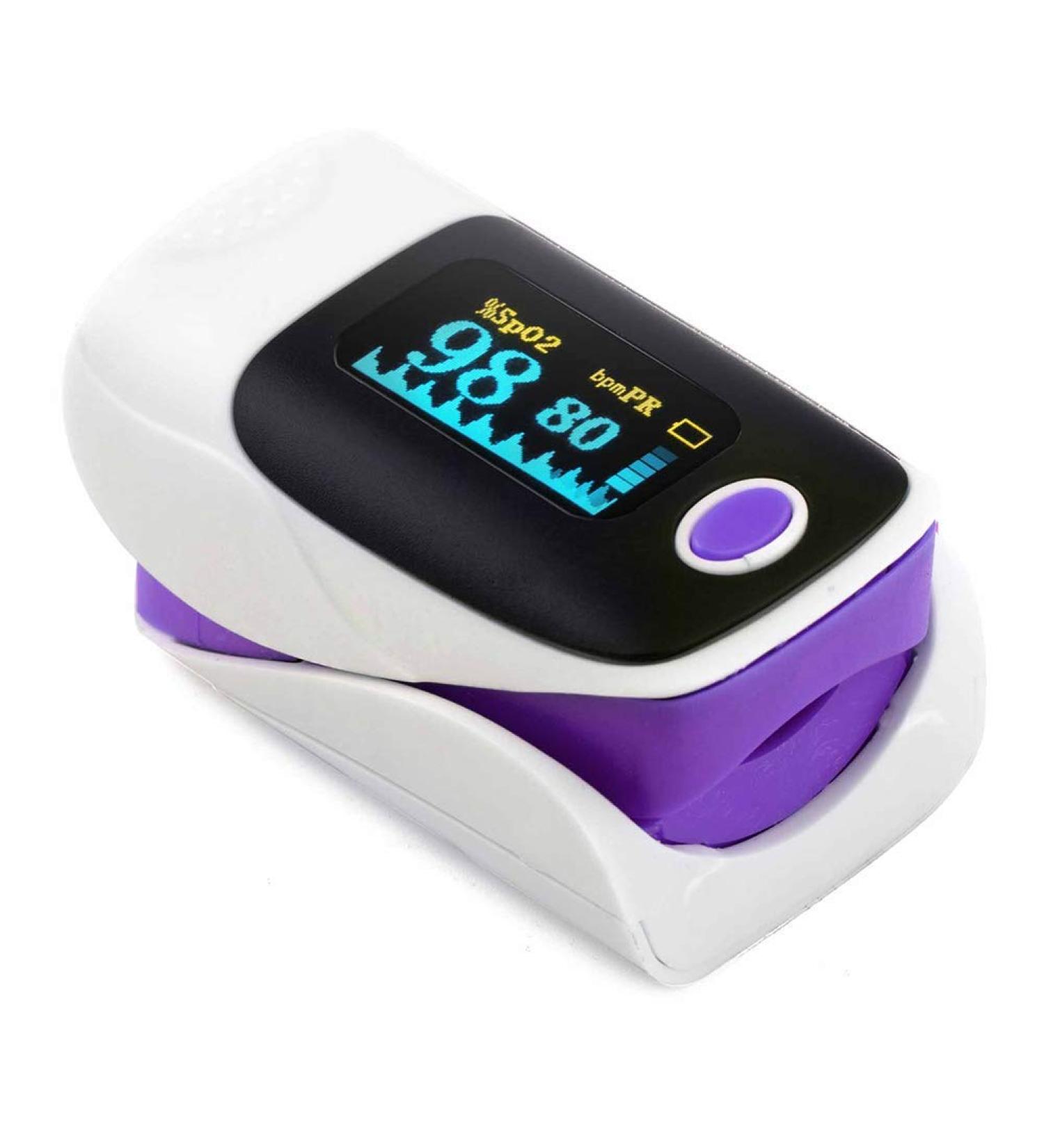 ECOSWAY Fingertip Blood Oxygen Monitor - Portable OLED Pulse Oximeter for Home Use - Purple - Buy Online on GoSupps.com