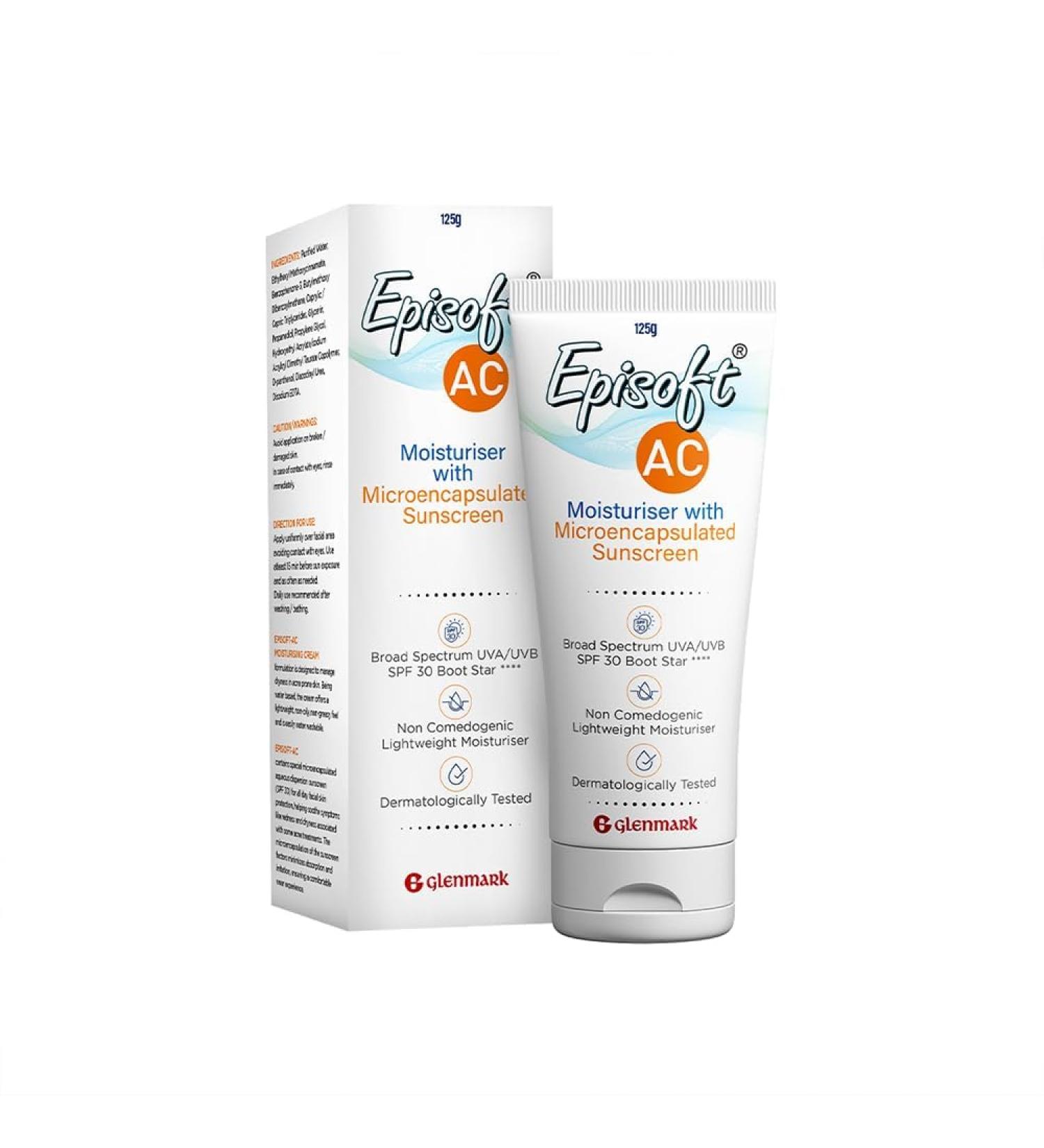 Moisturizer with SPF 30+ Sunscreen for Men & Women | 125g - Best Hydrating Sun Protection - Buy Online on GoSupps.com