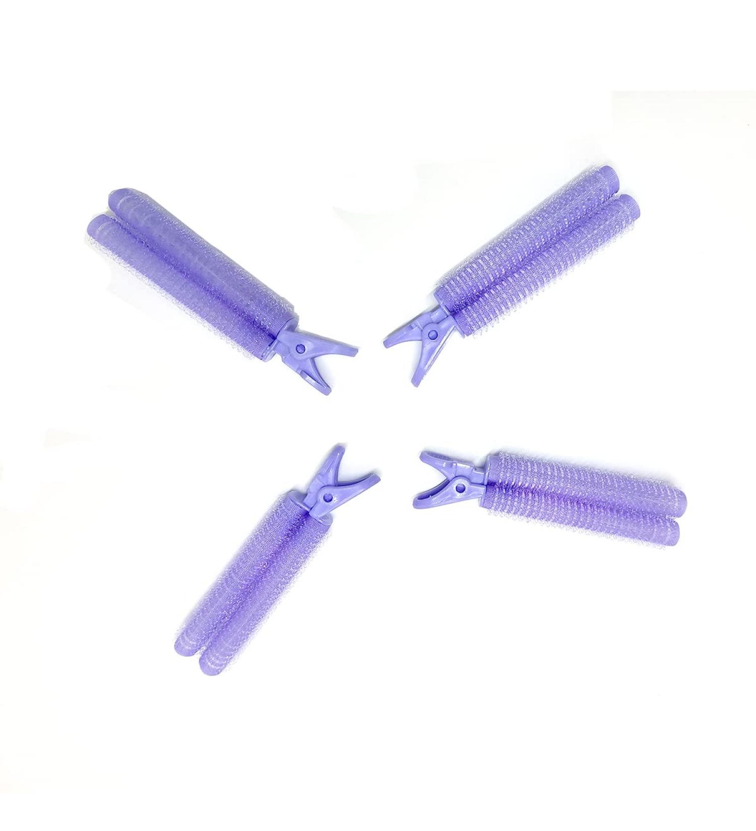 Hair Root Fluffy Clip 4 Pcs Non-Slip Cold Wave Curling Iron for Home Showers Salon DIY Styling Tools (Purple) - Buy Online on GoSupps.com