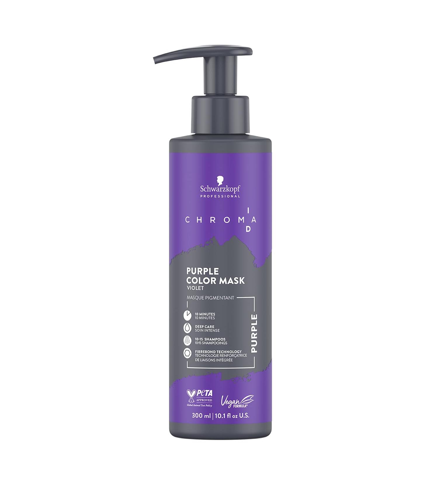 Schwarzkopf Professional CHROMA ID Semi Permanent Color Mask Mix Tone Color System Refreshing Toning Intense Care Deep Conditioning Vegan Formula Purple 300 ml - Buy Online on GoSupps.com