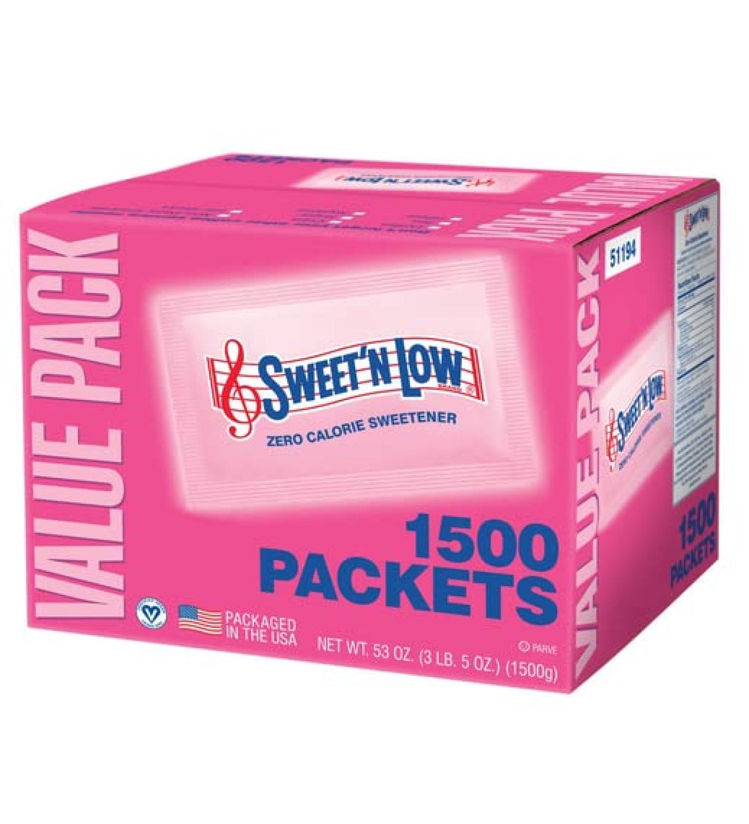 Sweet 'N Low Zero Calorie Sweetener, 1500 Count