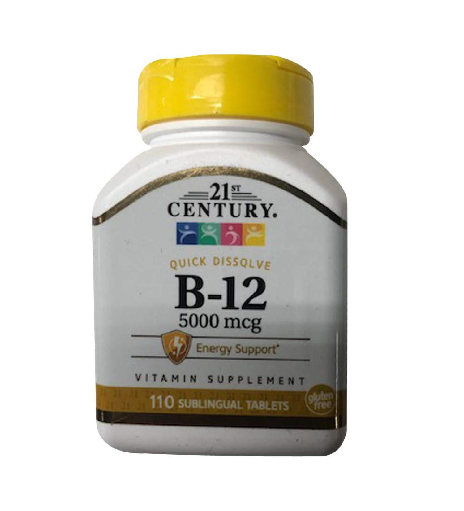 21st Century B-12 5000 mcg Tablets Sublingual - 110 ct Pack of 5