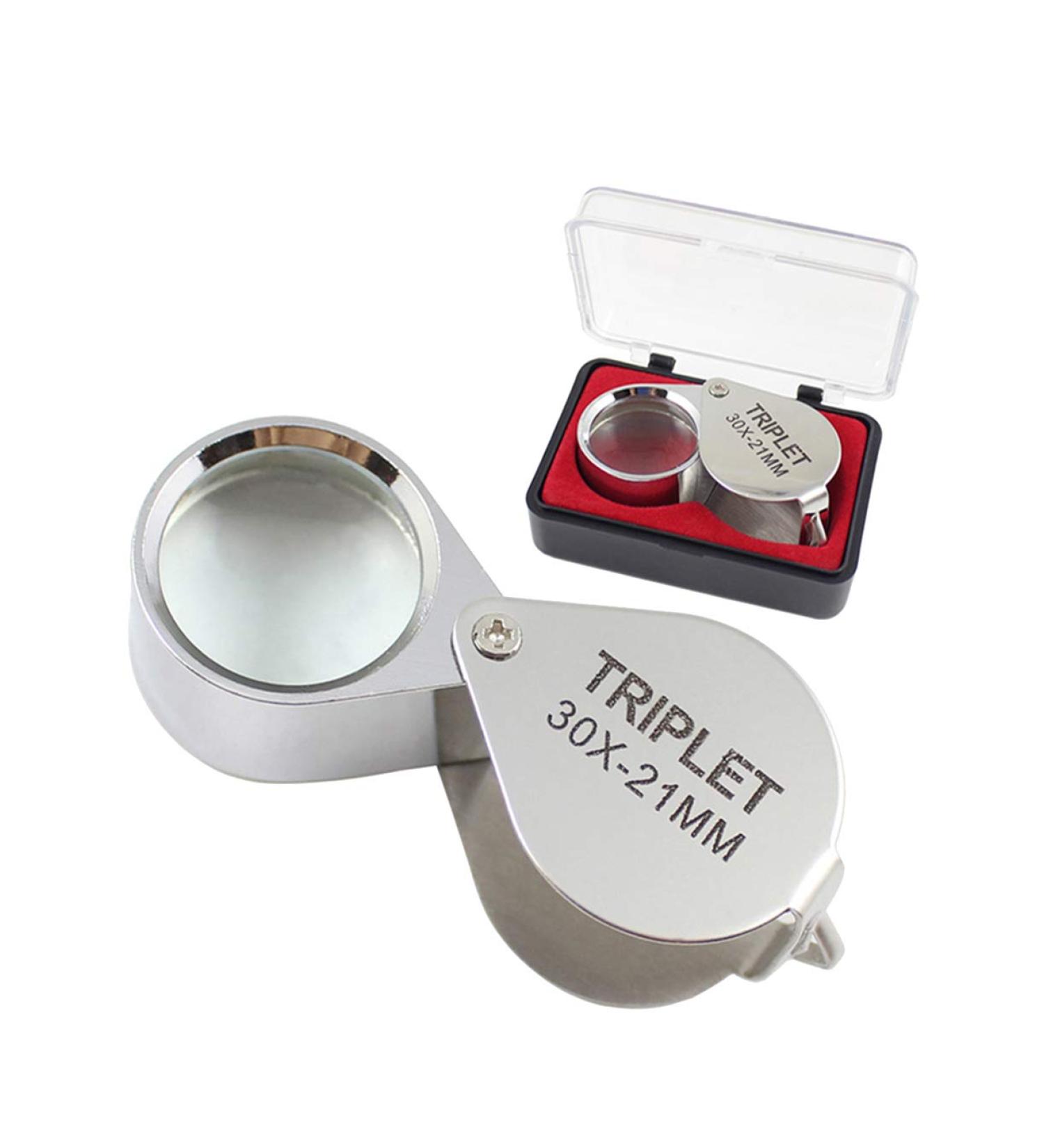 NIEGIENNA-30X Mini Folding Magnifier Jeweler Loupe Eye Loupe Jewelry Portable Magnifying Glass Pocket Handhold Tools(Color:Silver) Silver 30X - Buy Online on GoSupps.com