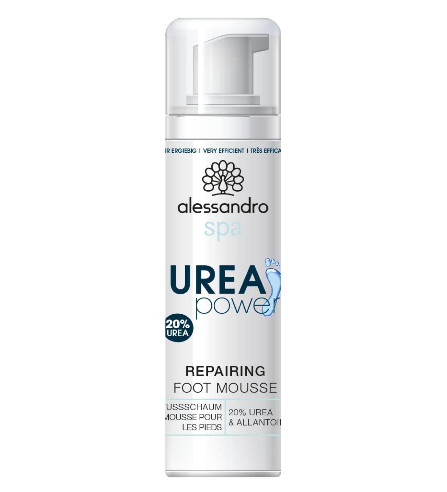 Alessandro Spa Foot Repairing Foot Mousse - 20% Urea and Allantoin - Foot foam - regenerates the skin barrier and reduces redness and itching