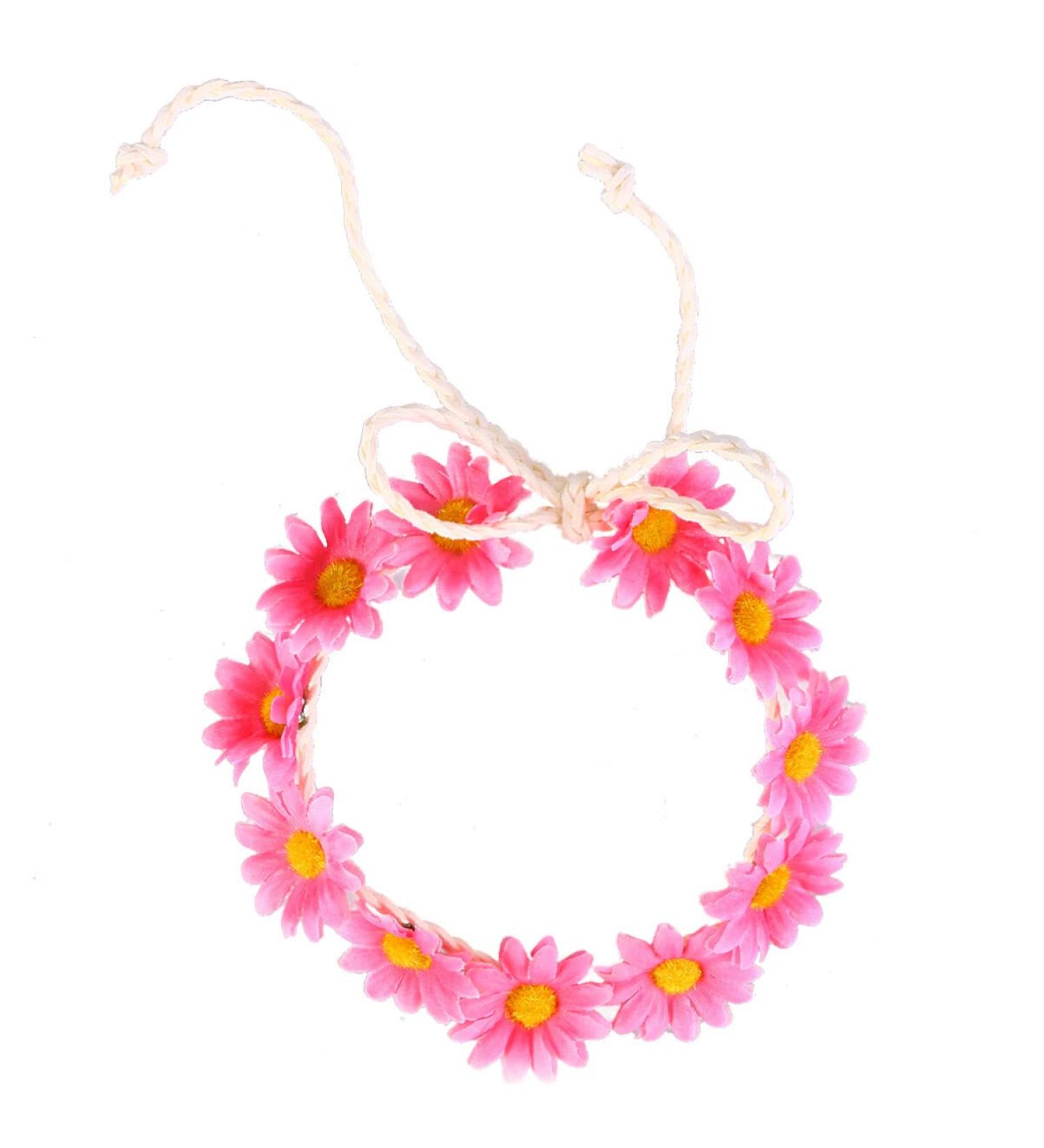 FRCOLOR headpiece Girl Floral sunflower hairpieces hair bows sunflower headband for flower girl sunflower accessories 70s headbands for women flower hairband hair hoop Miss daisy bohemia Pink - Buy Online on GoSupps.com