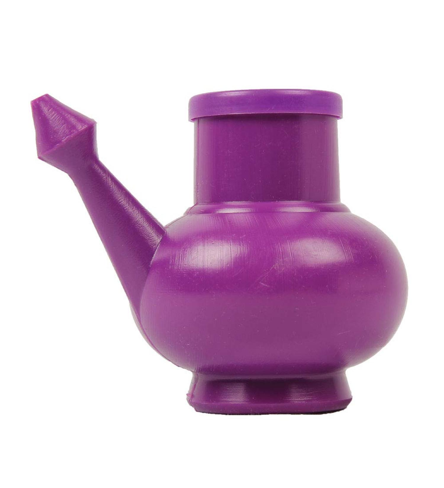 Yoga-Mad Genie Neti Pot Purple 240ml with Lid for Jalaneti | Dishwasher Safe - Buy Online on GoSupps.com