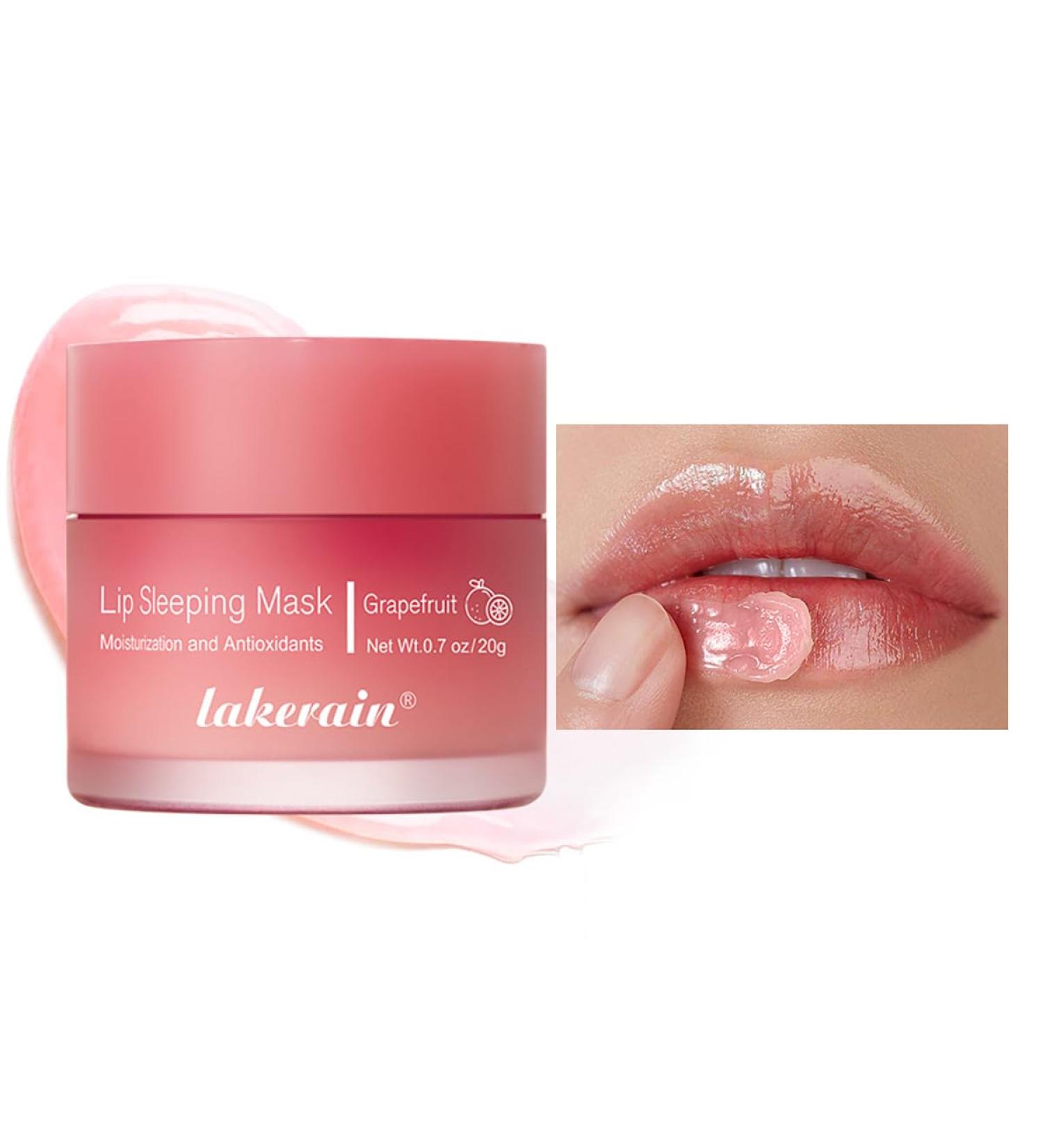 Sleeping Lip Mask - Hydrating & Nourishing Lip Care | Long-Lasting Moisturizing Balm & Oil - 03# Grapefruit - Buy Online on GoSupps.com