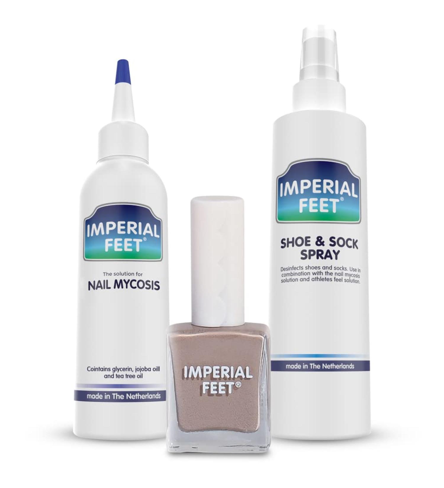 Ultimate Nail Fungus Treatment Set - Fungal nail treatment with Preventive Anti-fungal Shoe and sock Spray and red Nail Polish - Buy Online on GoSupps.com