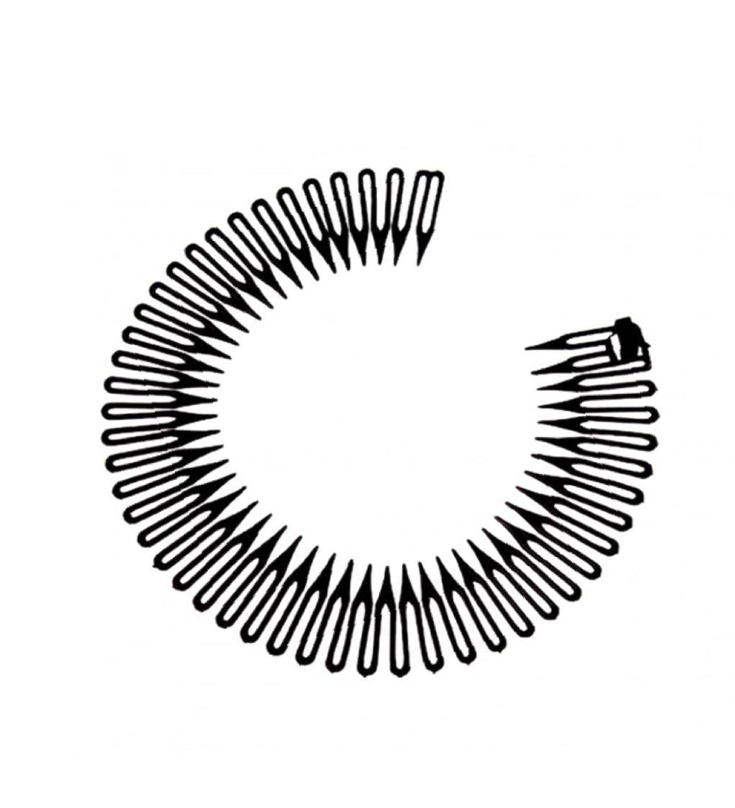 Stretch Hair Combs Plastic Full Circle Headband Flexible Hair Clip Sports Hair Wrap Holder for Women Girls Style 3 - Buy Online on GoSupps.com