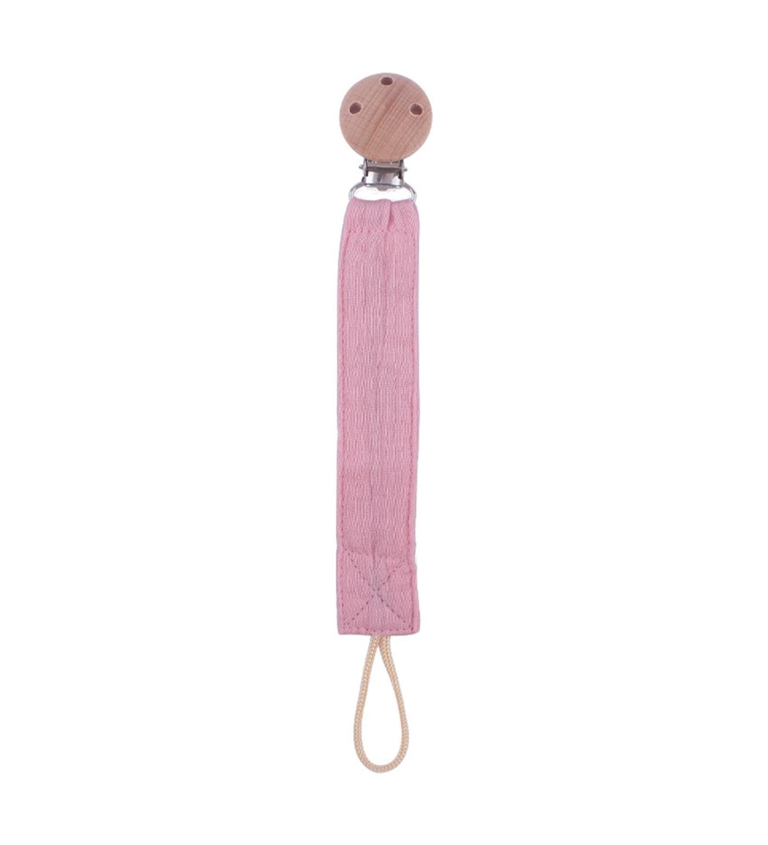 Luojuny Pink Baby Pacifier Clip Universal Soft Fabric Schnuller Leine Holder for Infants & Teething Toys - Buy Online on GoSupps.com