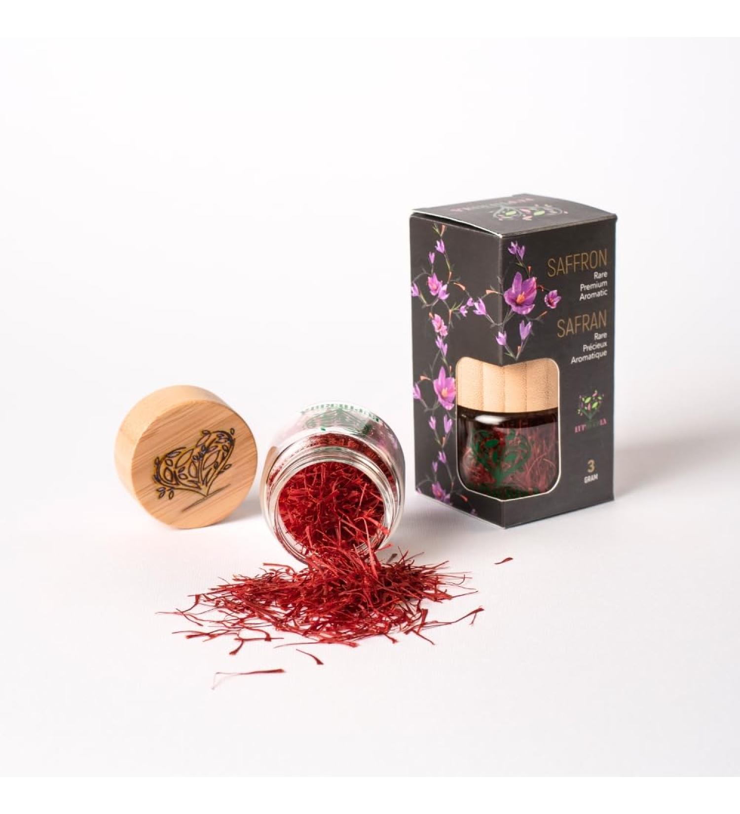 EUPHERBIA Saffron Grade A+ All Red Saffron Threads Pure Premium Aromatic 100% Natural Hand Harvested Red Gold Spice for Culinary Delights Kosher Certified (3 Gram) - Buy Online on GoSupps.com