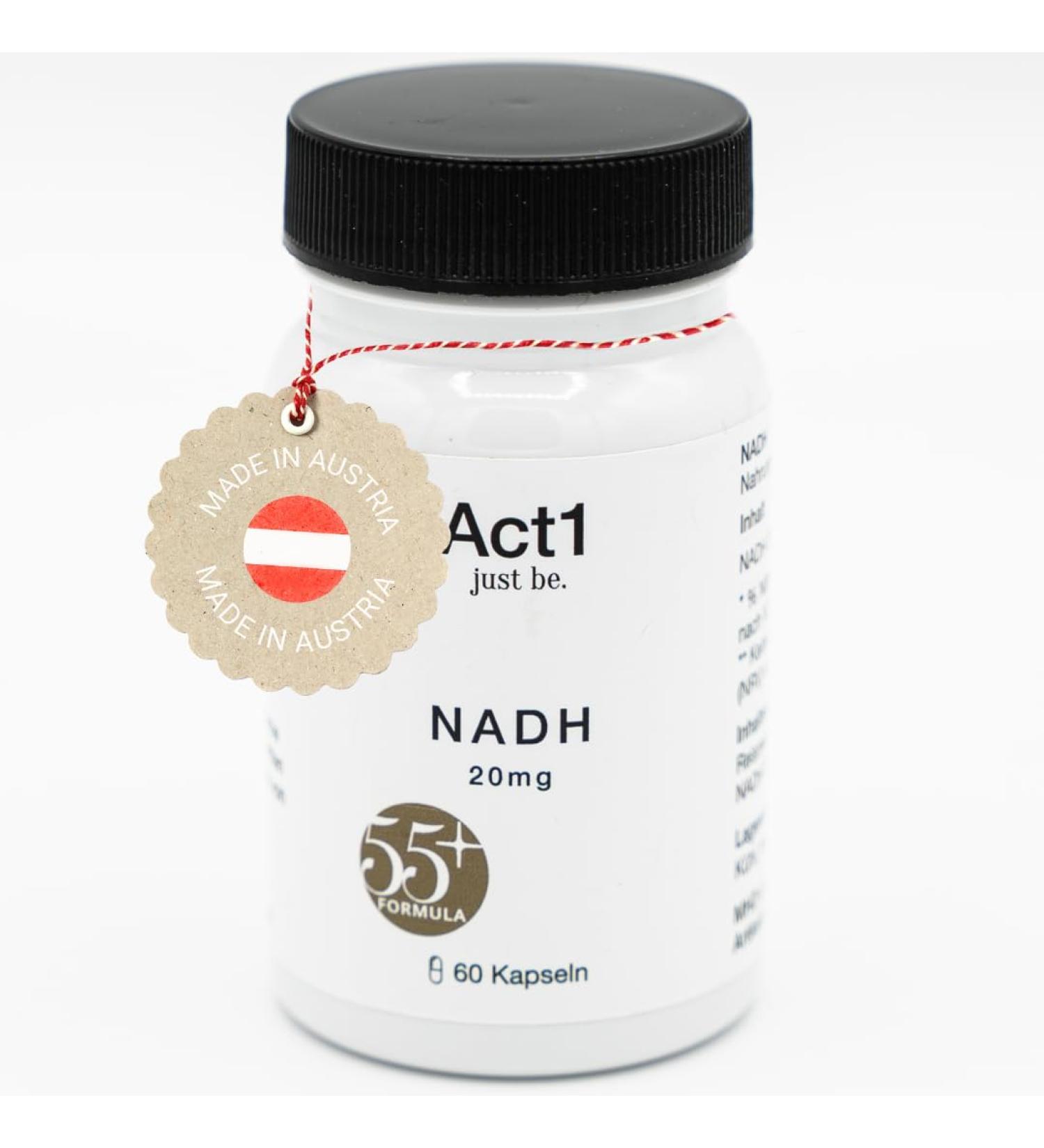 NADH Act 1 - Boost Energy & Concentration | Cell Regeneration Immune Support & Longevity | 55+ Formula - Buy Online on GoSupps.com