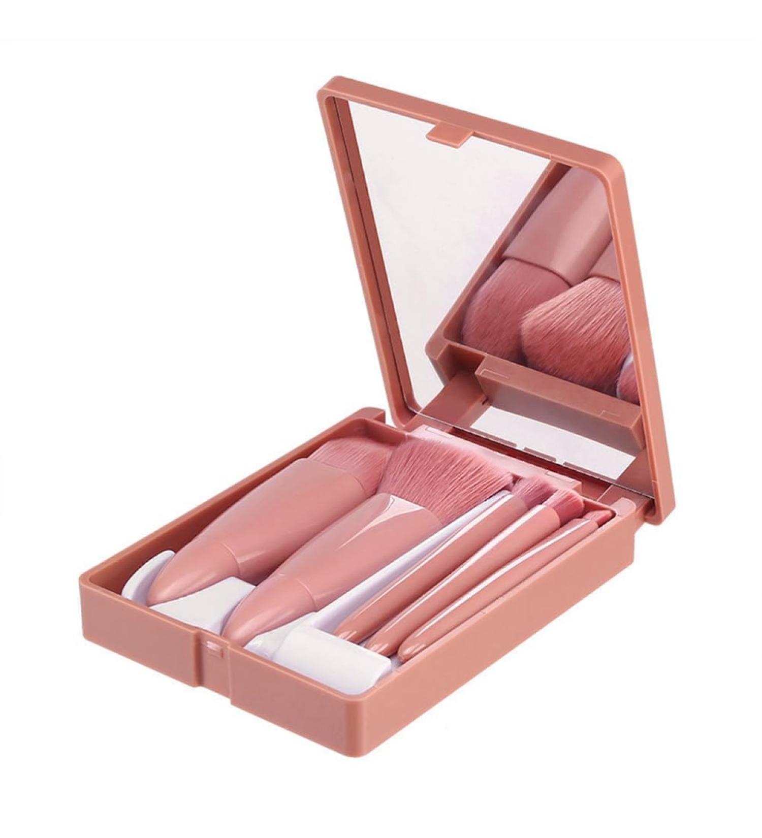 luxurious Mini 5 Makeup Brushes Multifunctional Makeup Brush with Mirror Powder Brush Eye Shadow Brush Blending Brush - Buy Online on GoSupps.com