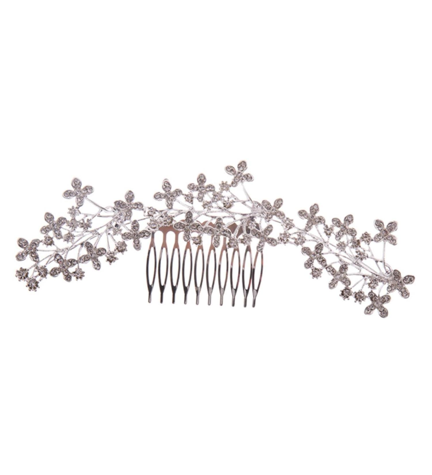 MAGICLULU Rhinestone Alloy Hair Comb Bride Accessories Wedding Hair Accessories Bridal Headpieces Rhinestone Hair Accessories Bridal Flower Hair Comb Hairpin Decorate European and American - Buy Online on GoSupps.com