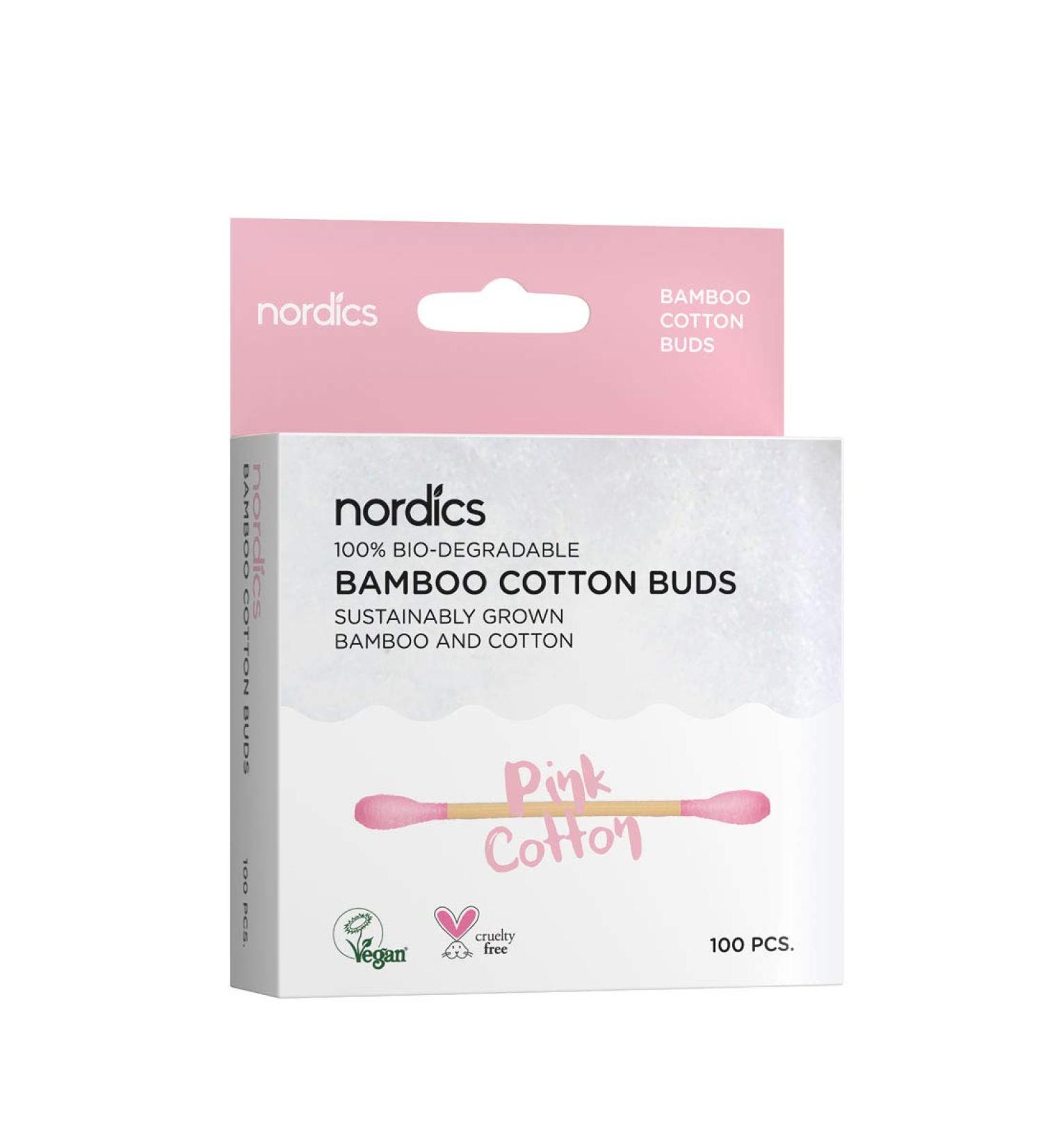 Buy Nordics Organic Care Bamboo Cosmetic Sticks - Organic Cotton 40g | Sustainable Beauty Online - Buy Online on GoSupps.com
