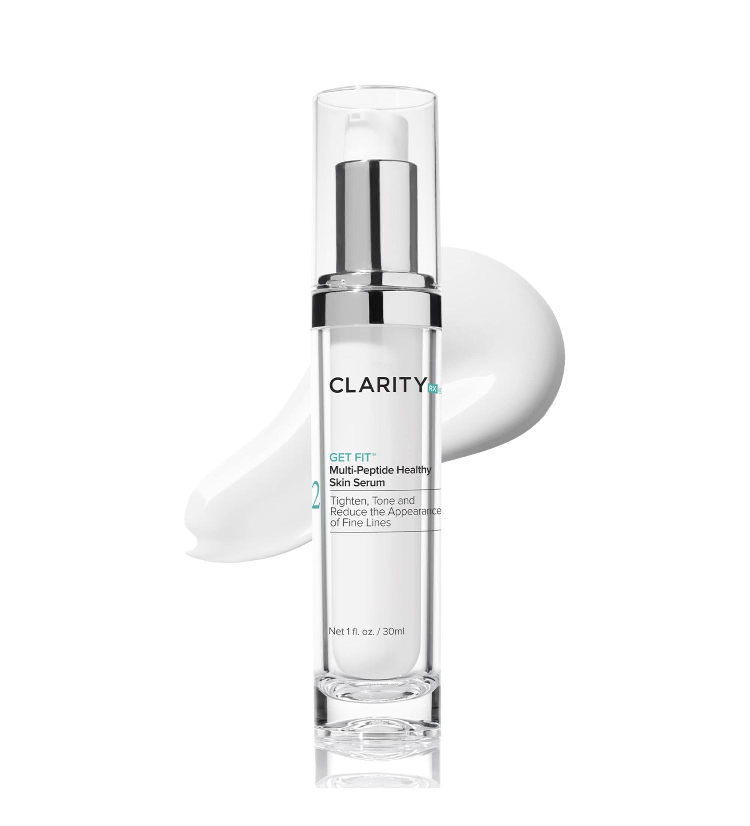 ClarityRx Get Fit Multi-Peptide Serum | Natural Anti-Aging Treatment for Fine Lines & Wrinkles - 1 fl oz | Shop Internationally - Buy Online on GoSupps.com
